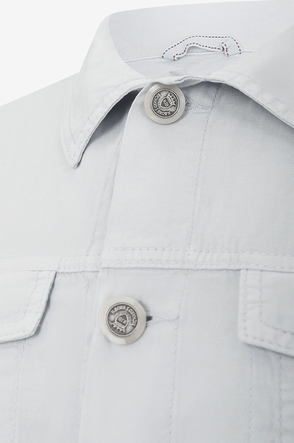 RICHARD J. BROWN Veste chemise en lyocell mélangé Steve Homme GRIS CLAIR 3