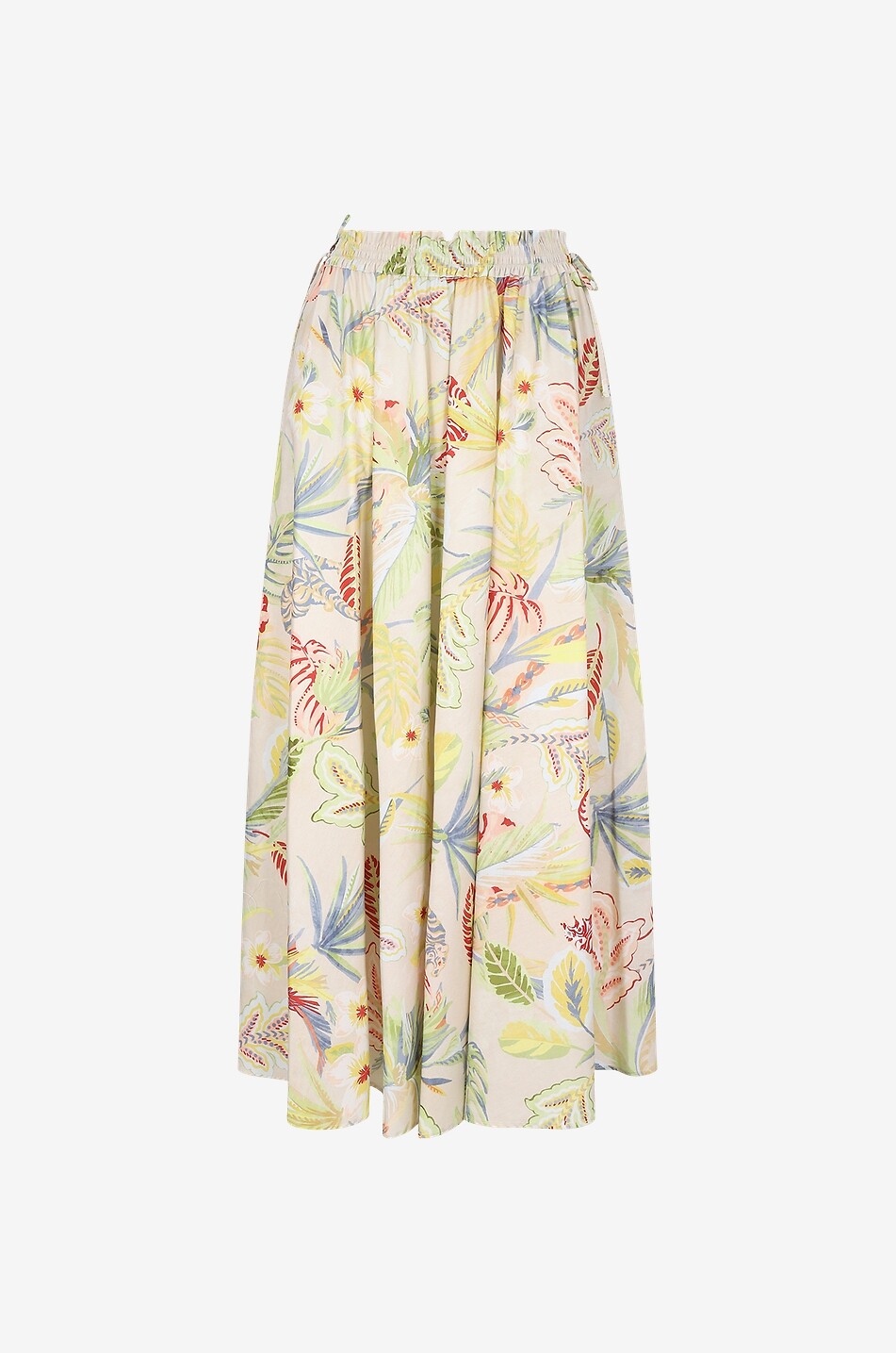 Jupe longue fleurie en coton