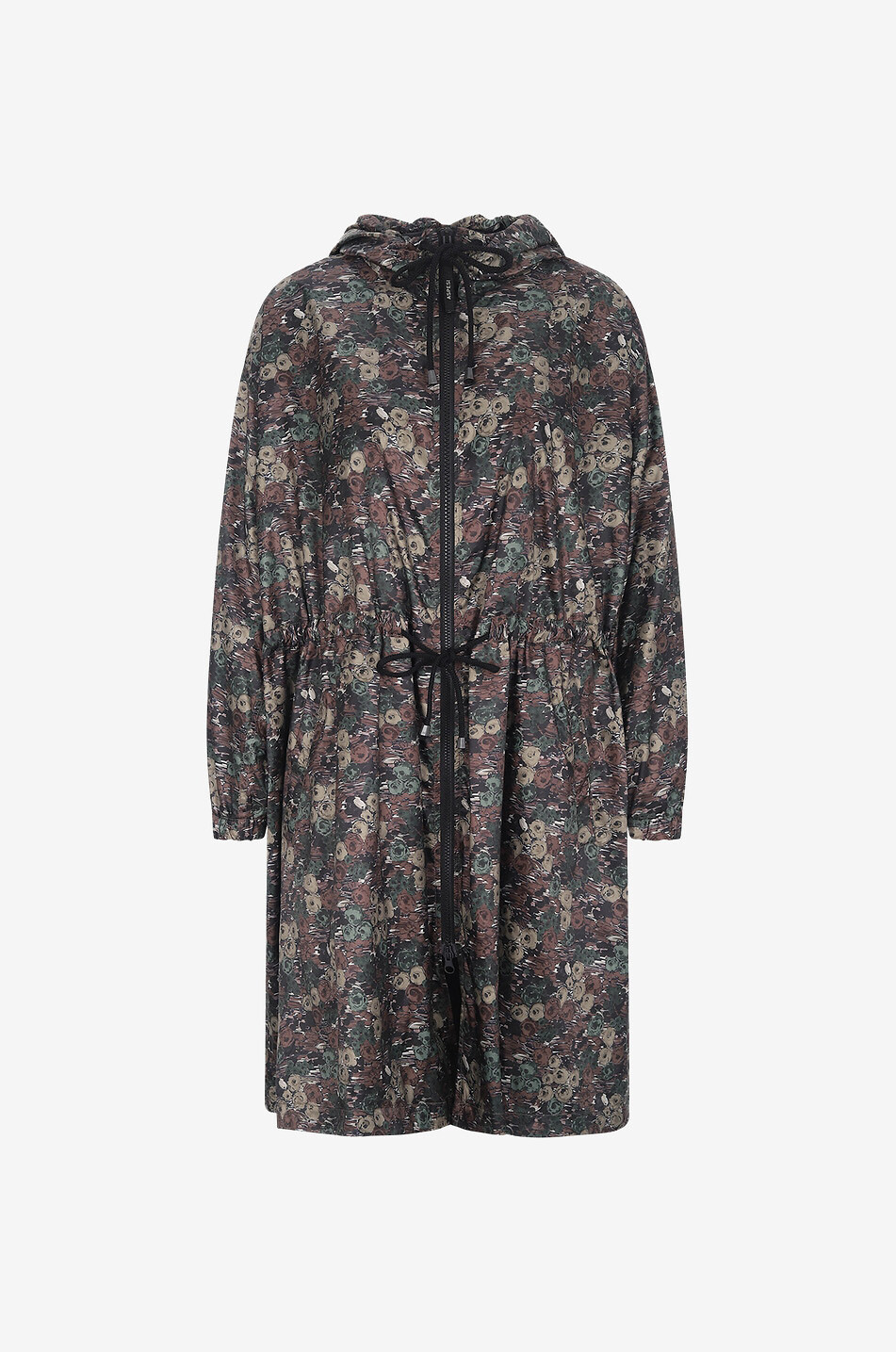 ASPESI Geblümter Nylon-Parka mit Kapuze Damen BUNT 1