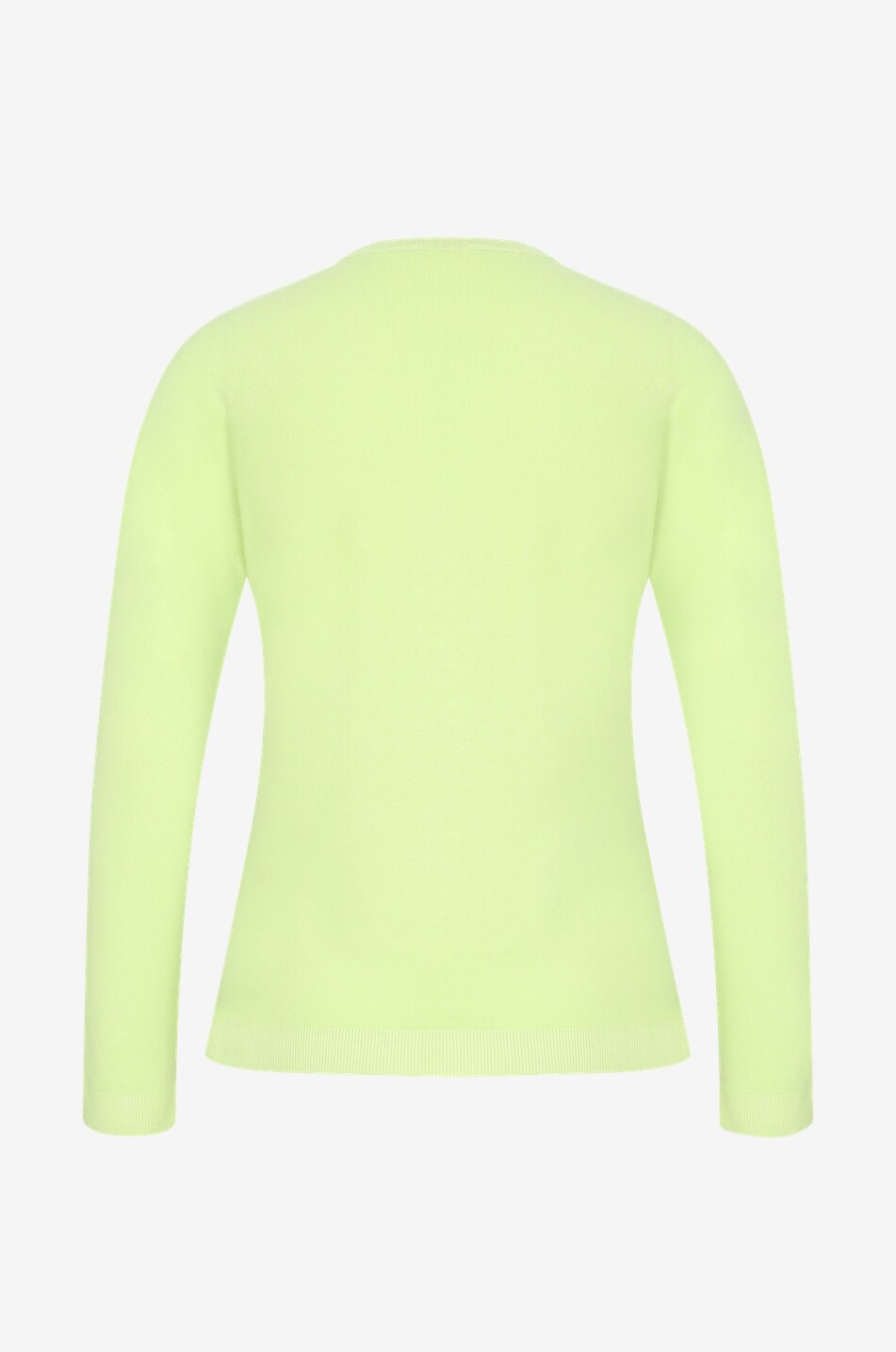 BONGÉNIE Pull fin à col V en laine Femme VERT 2