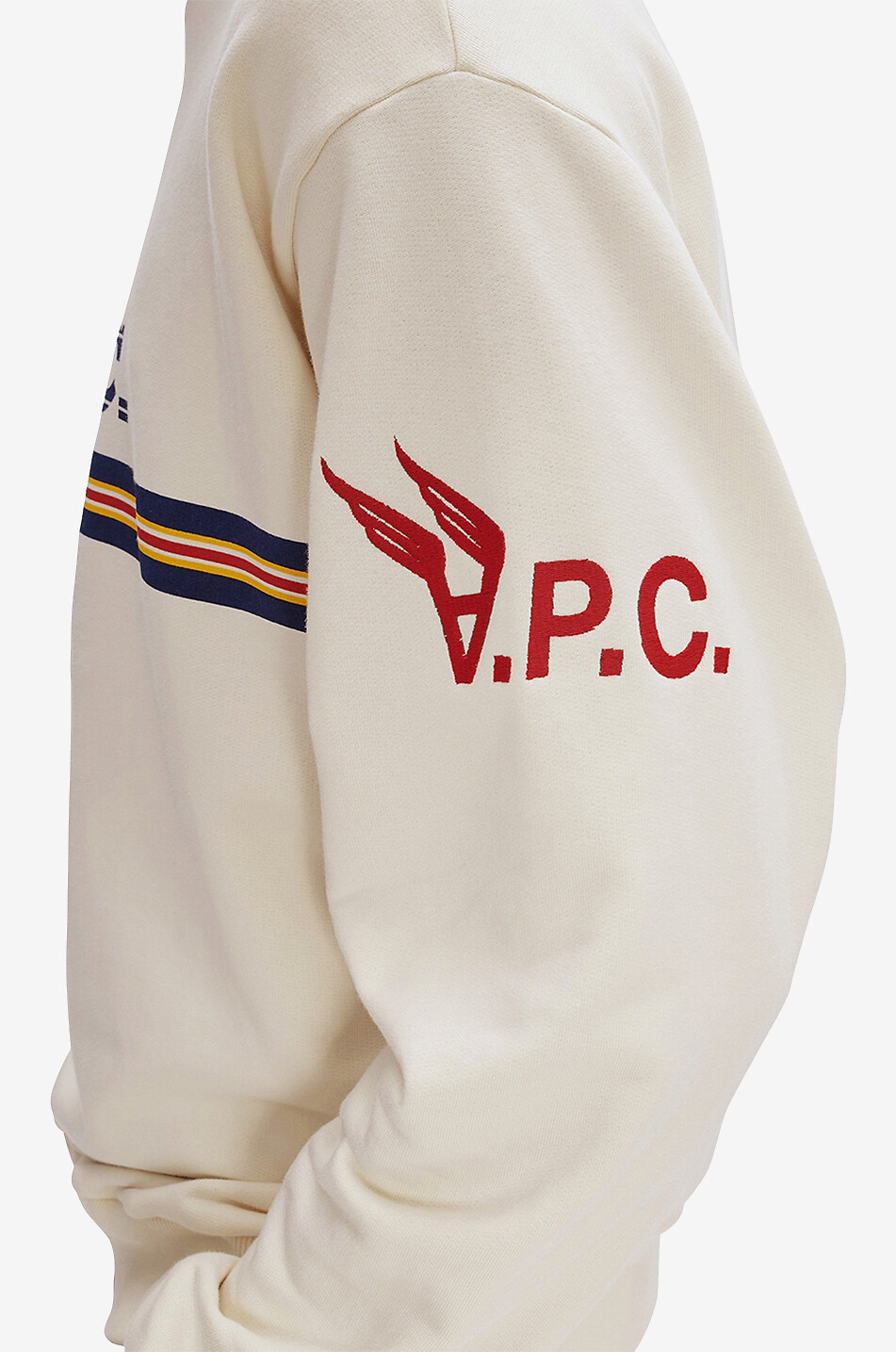 A.P.C. Sweat-shirt à col rond imprimé Adam Homme BEIGE 5