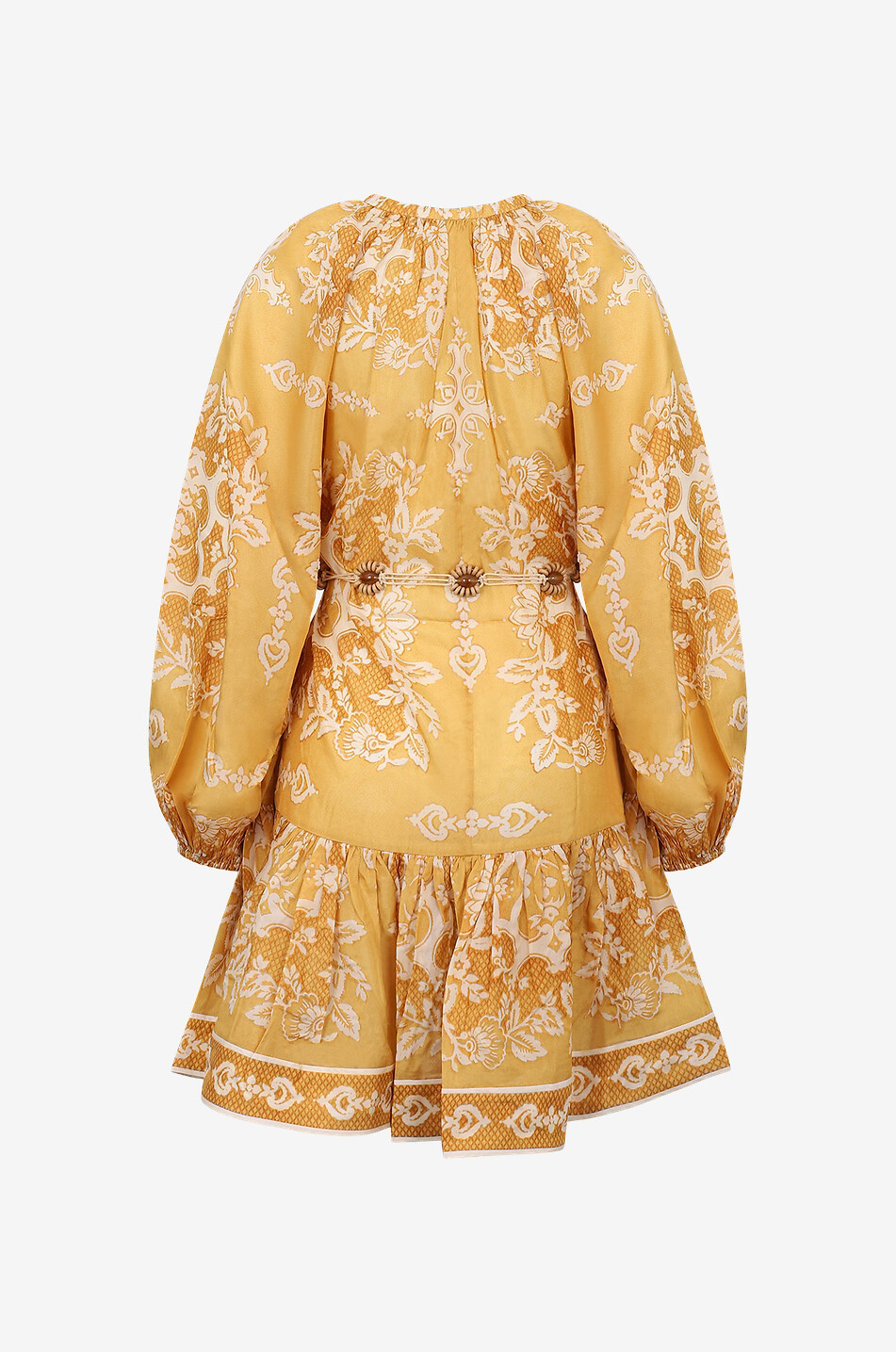 Raie tiered Billow floral silk mini dress