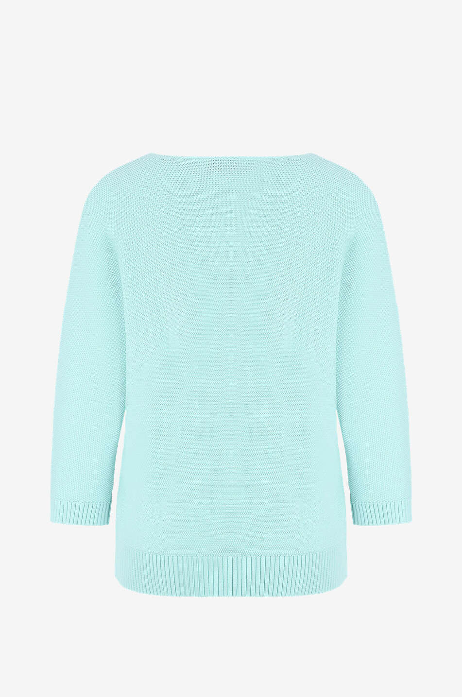 BONGÉNIE Pull point de riz à col V en coton biologique Femme VERT CLAIR 2