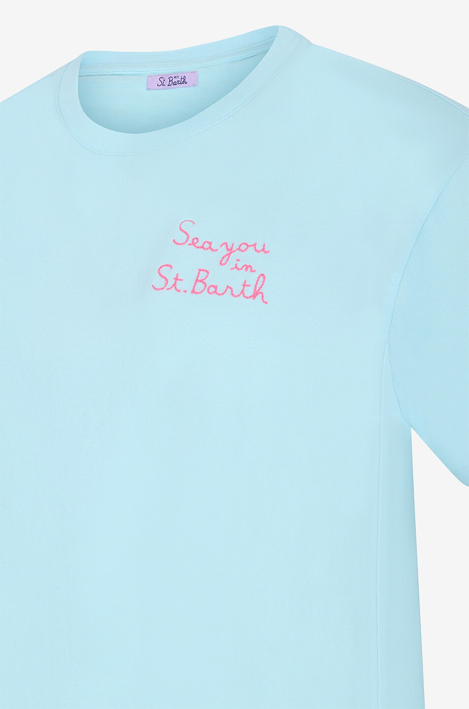 MC2 SAINT BARTH Kurzärmeliges T-Shirt aus Baumwolle Emilie Damen HELLBLAU 3