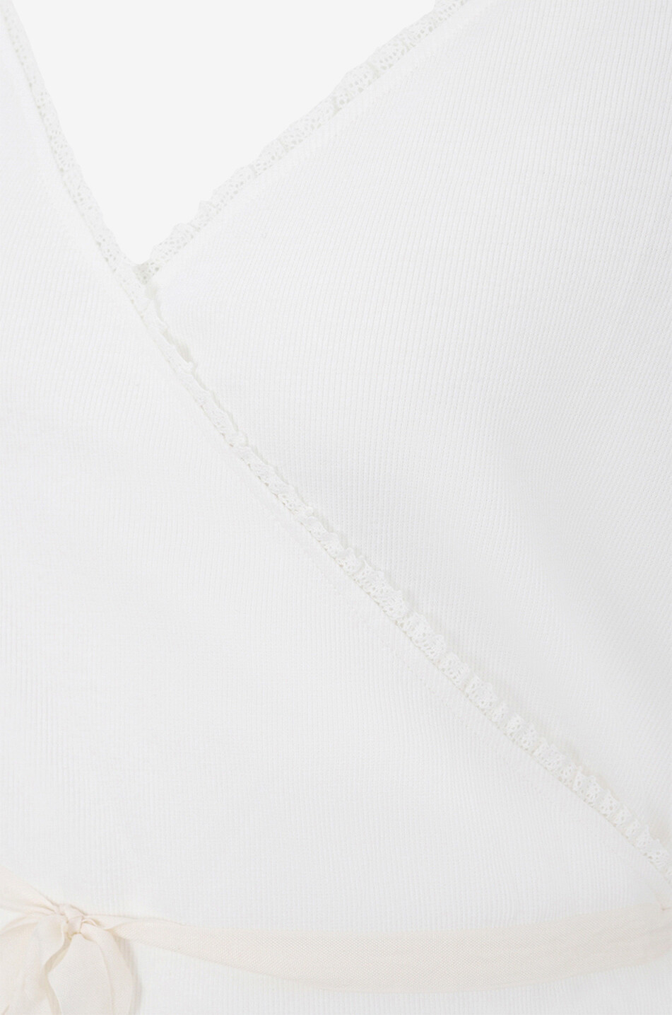 LALIDE A PARIS Top in Wickeloptik aus Baumwolle Séverine Damen WEISS 3