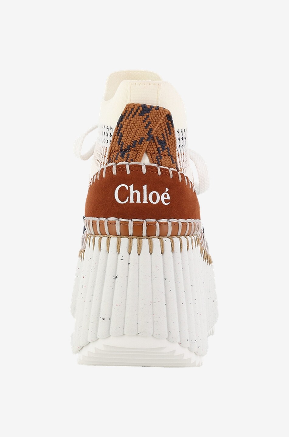 CHLOE Nama high-top wedge knit sneakers Women MULTI COLOURED 4