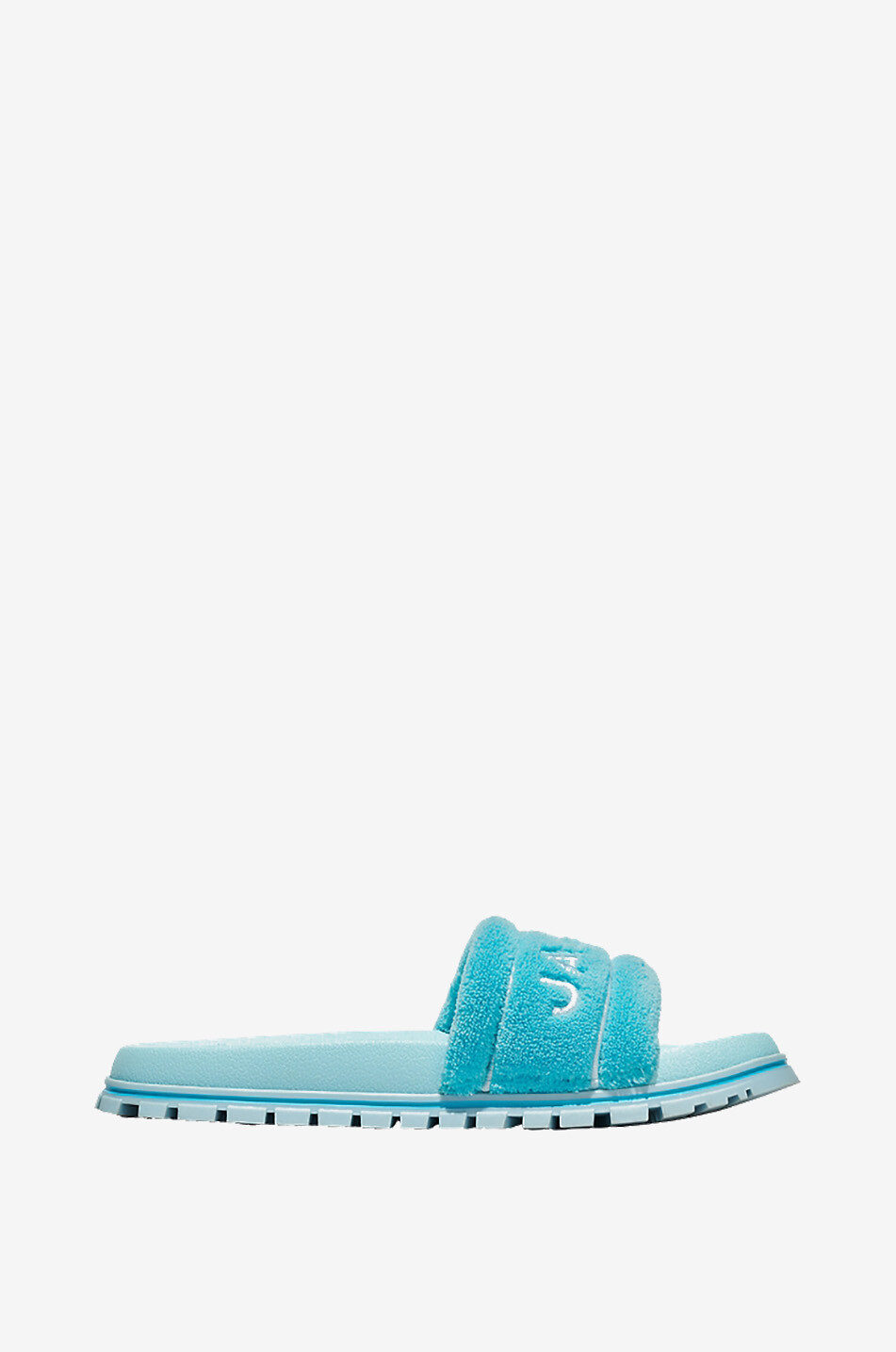 MARC JACOBS Mules plates en éponge brodées The Slide Femme BLEU 1