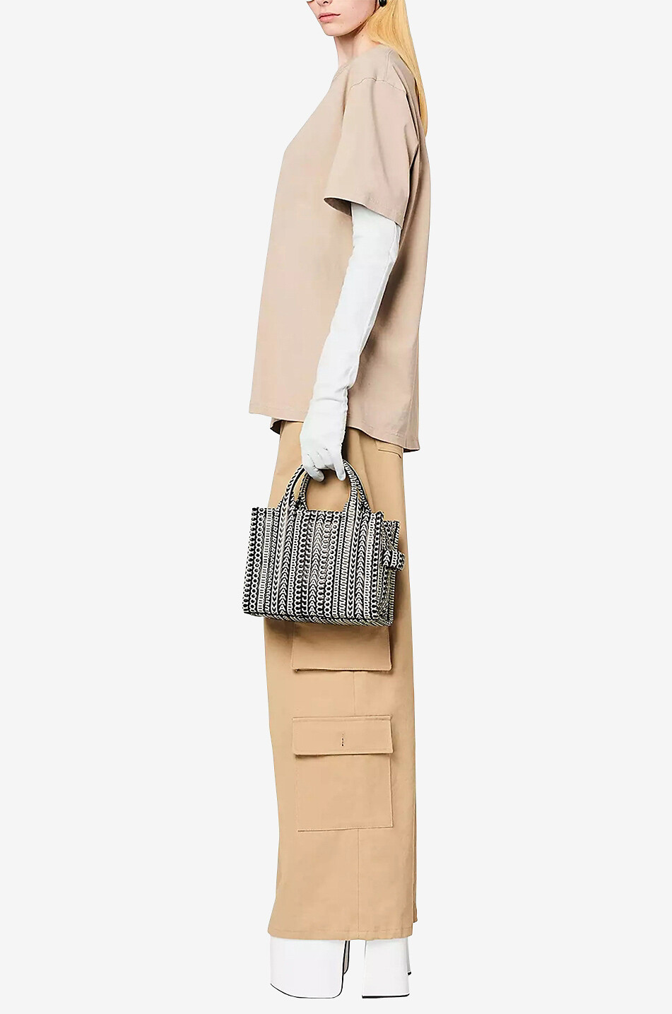 MARC JACOBS Shopper aus geprägtem Leder The Monogram Crossbody Tote Damen BUNT 3