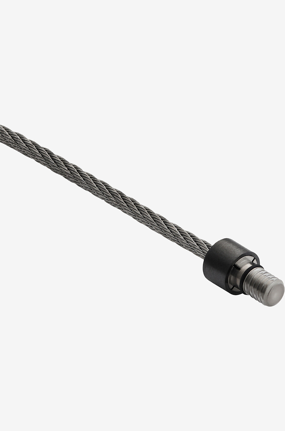 LE GRAMME Bracelet câble en argent brossé et céramique Câble Le 7g Homme NOIR 6