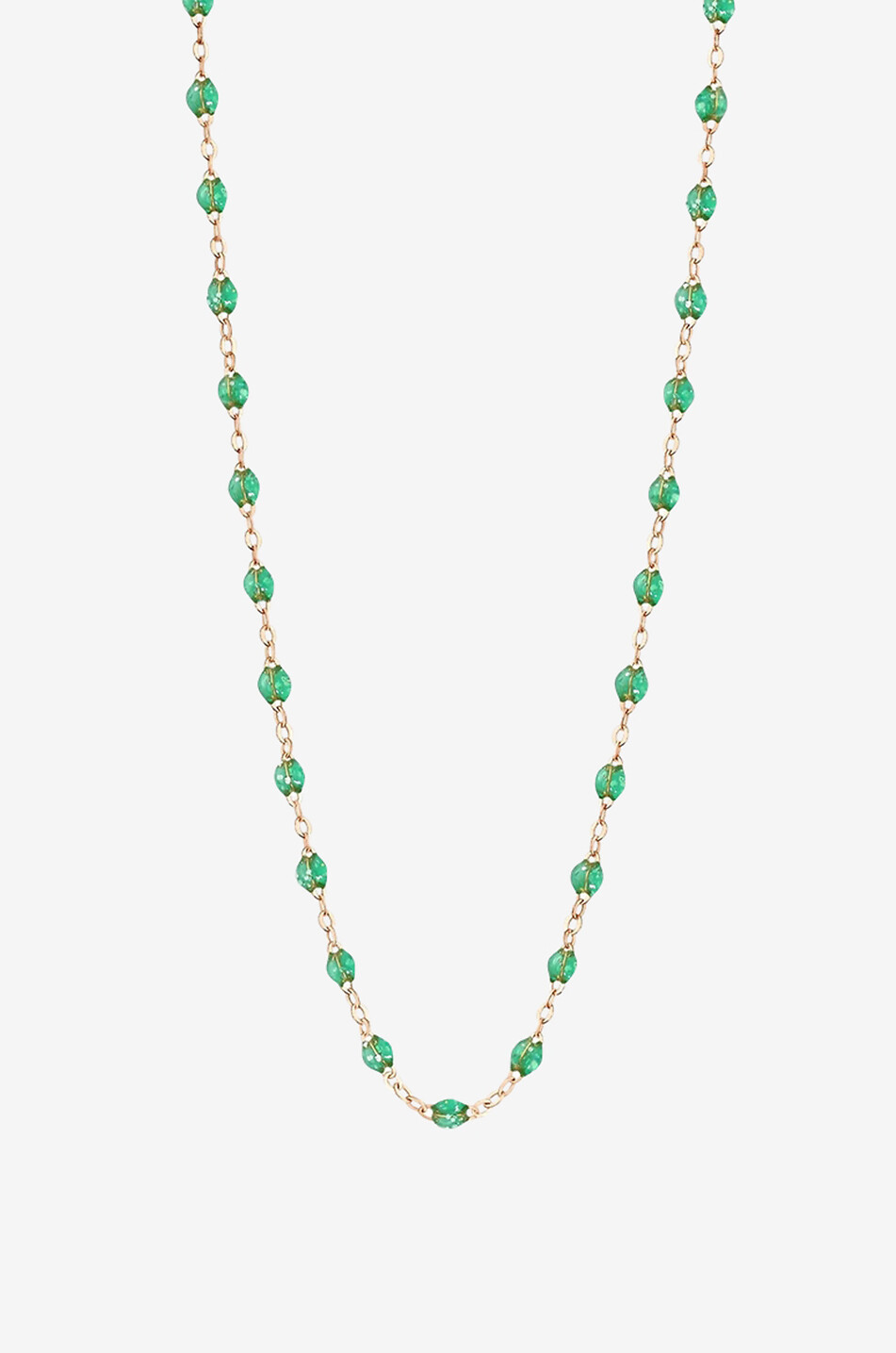 GIGI CLOZEAU Classique Gigi Menthe rose gold and resin necklace Women GREEN 1