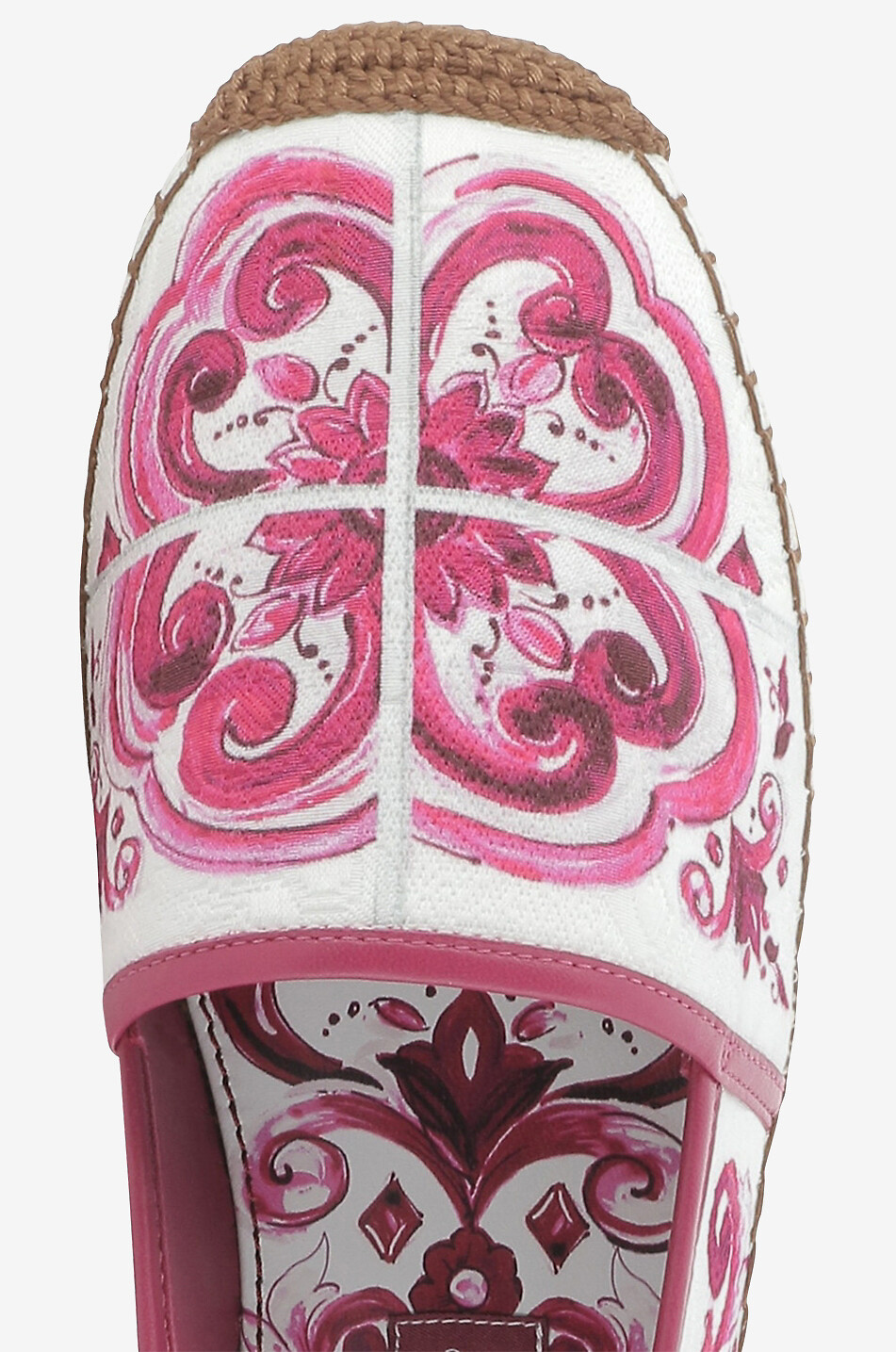 DOLCE & GABBANA Majolica printed flat espadrilles Women PINK 5