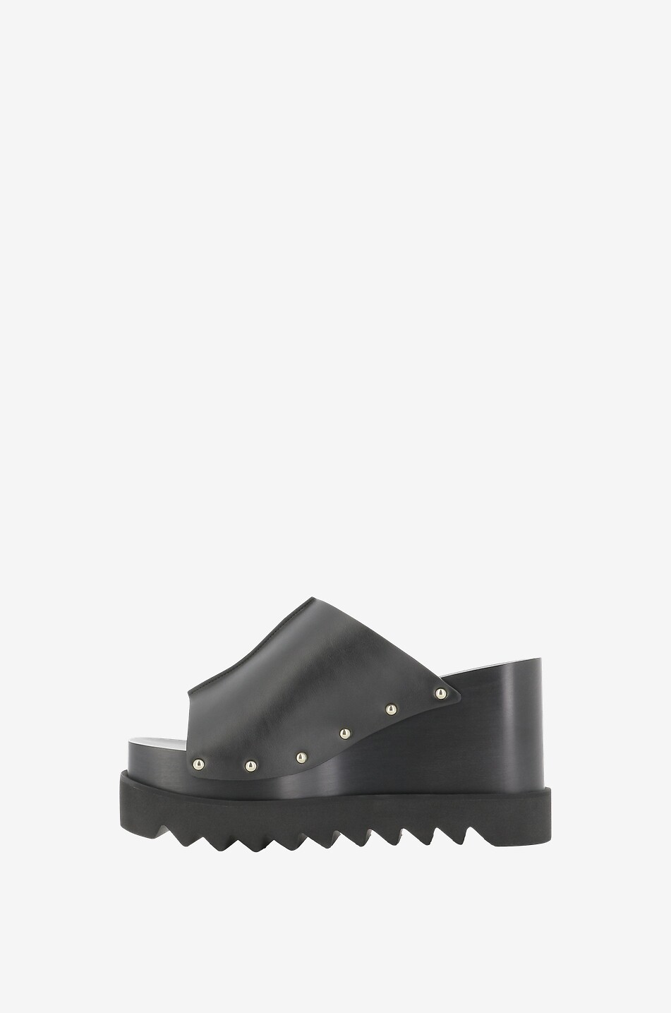 STELLA McCARTNEY Elyse 80 faux leather wedge espadrilles Women BLACK 3