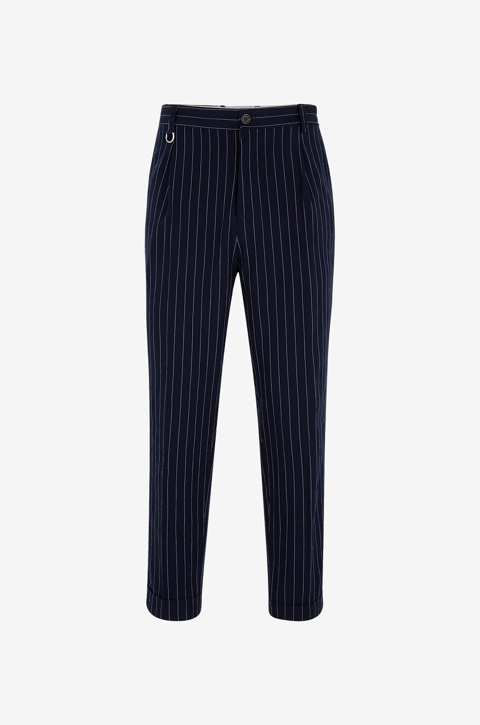 PAOLO PECORA Pantalon raccourci millereaie en coton Homme BLEU FONCE 1