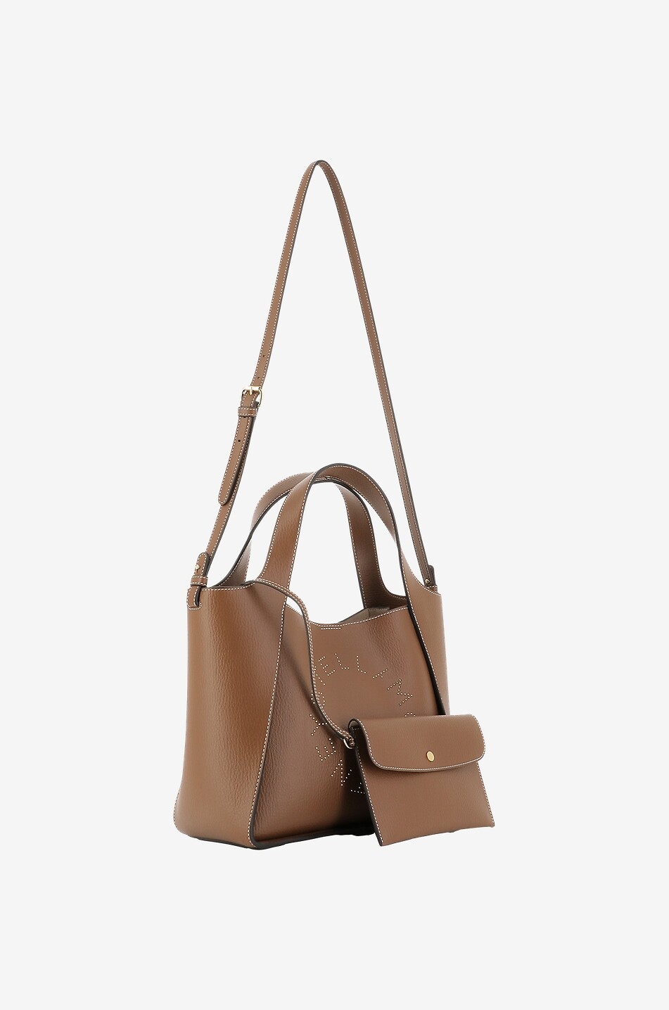 Stella Logo grained leather tote bag