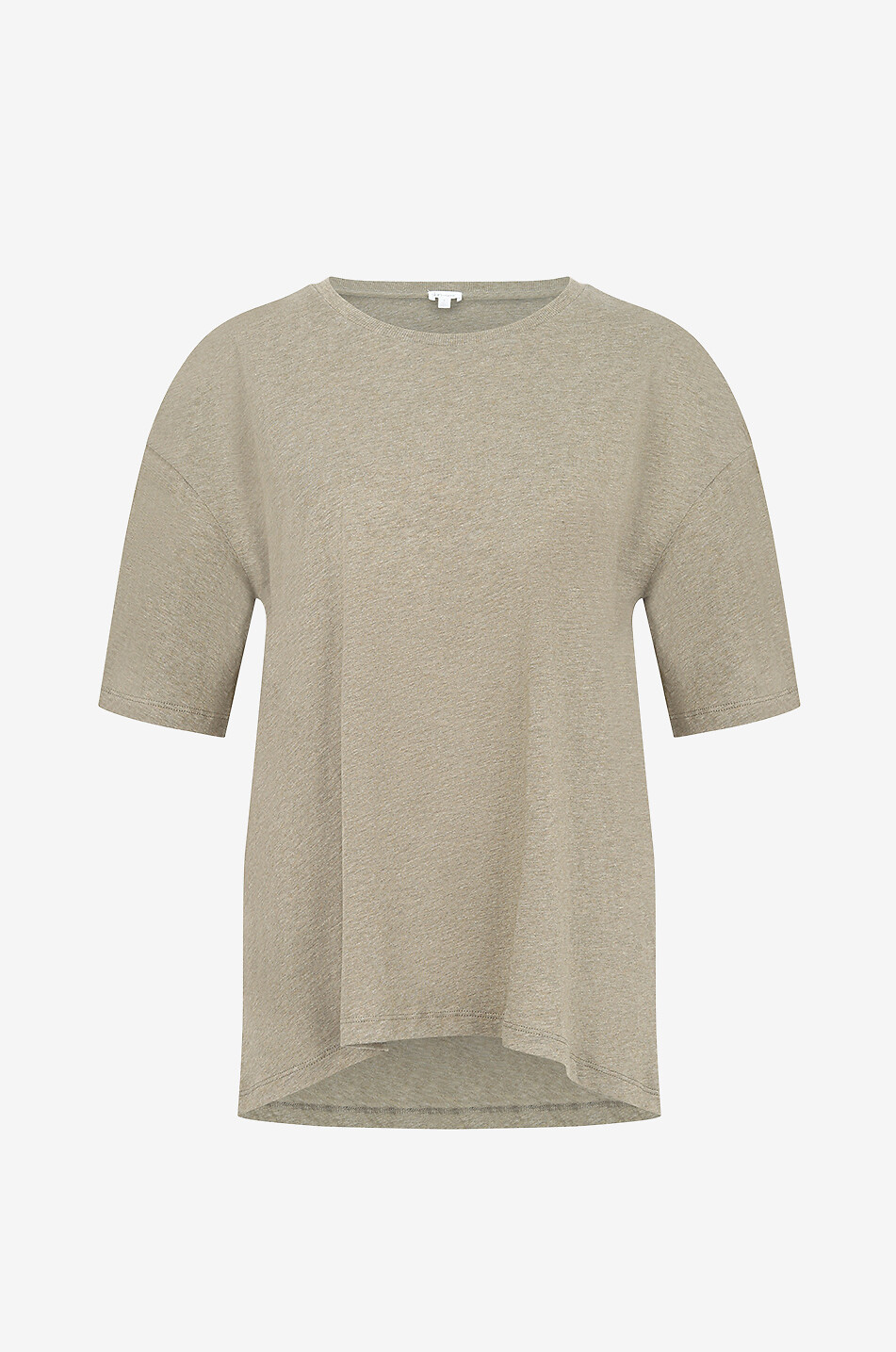 SKIN Carla organic Pima cotton short-sleeved T-shirt Women KHAKI 1