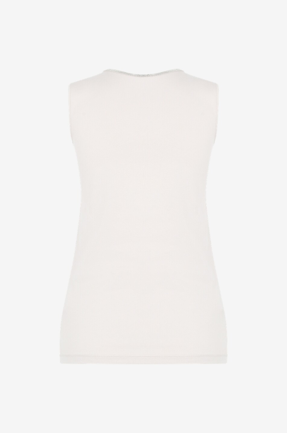 FABIANA FILIPPI Wendbares Ripp-Jersey-Top mit Perlen Damen Hellbeige 2