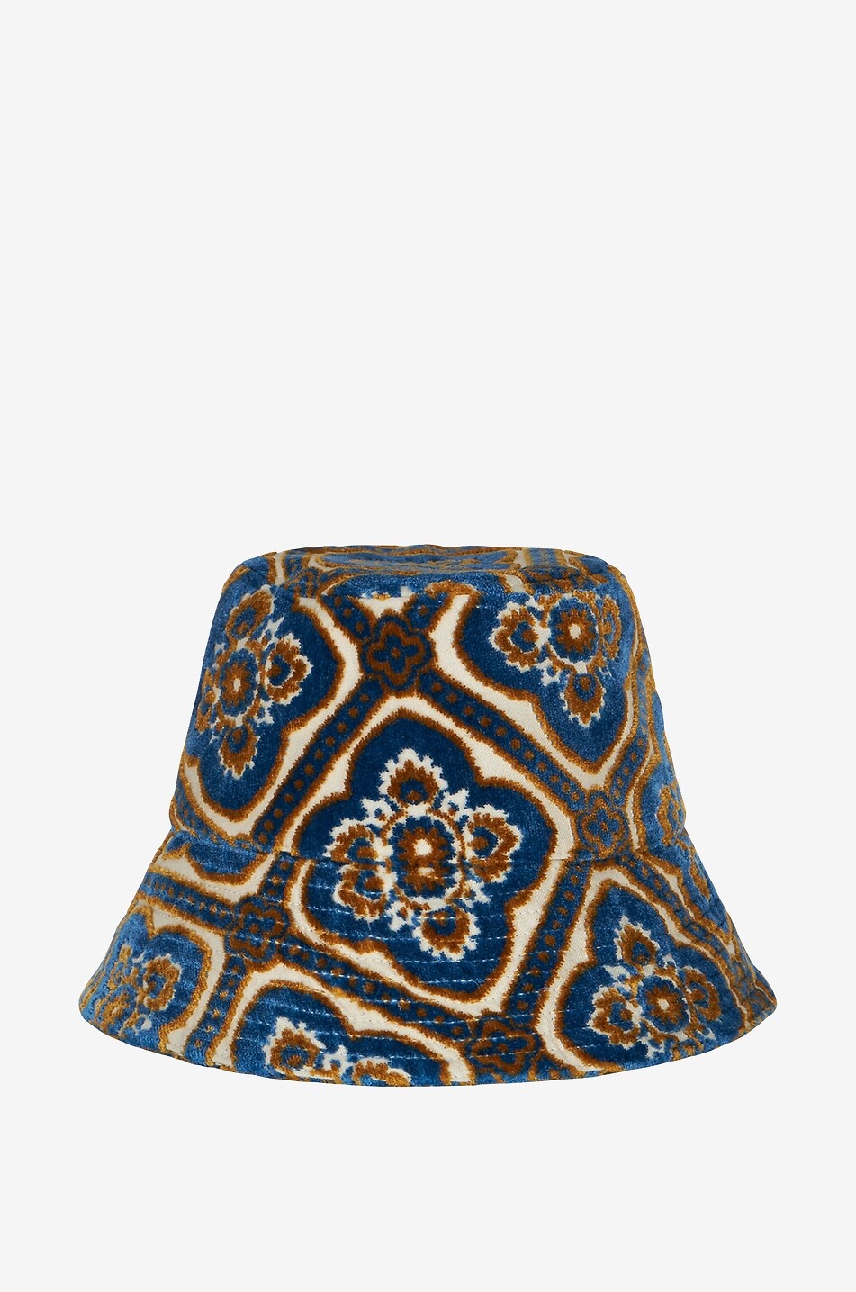 Medals jacquard velvet bucket hat