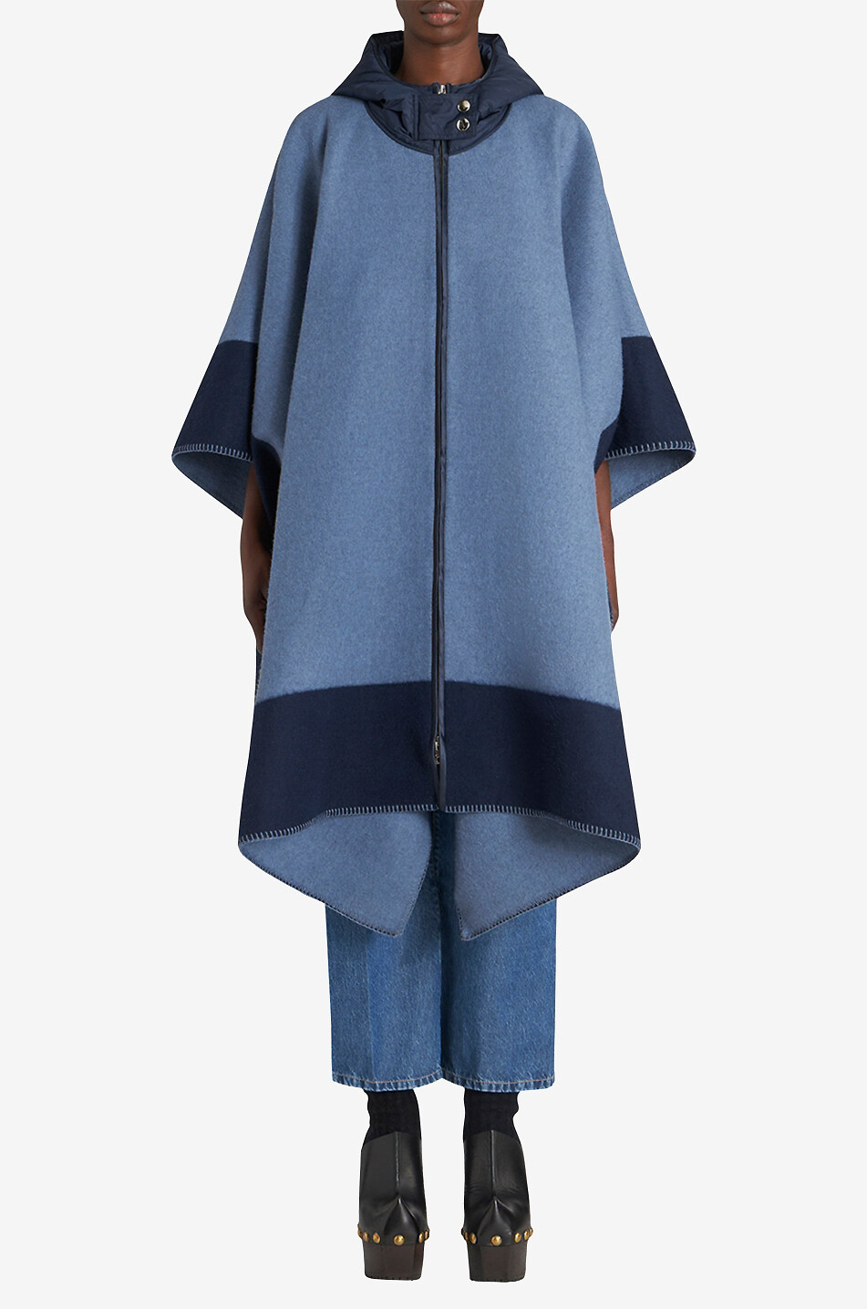 Cape colour block à capuche Pegaso