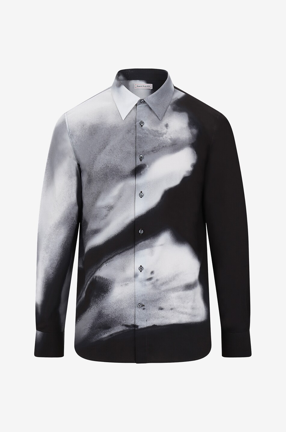Solarised Flower printed poplin shirt