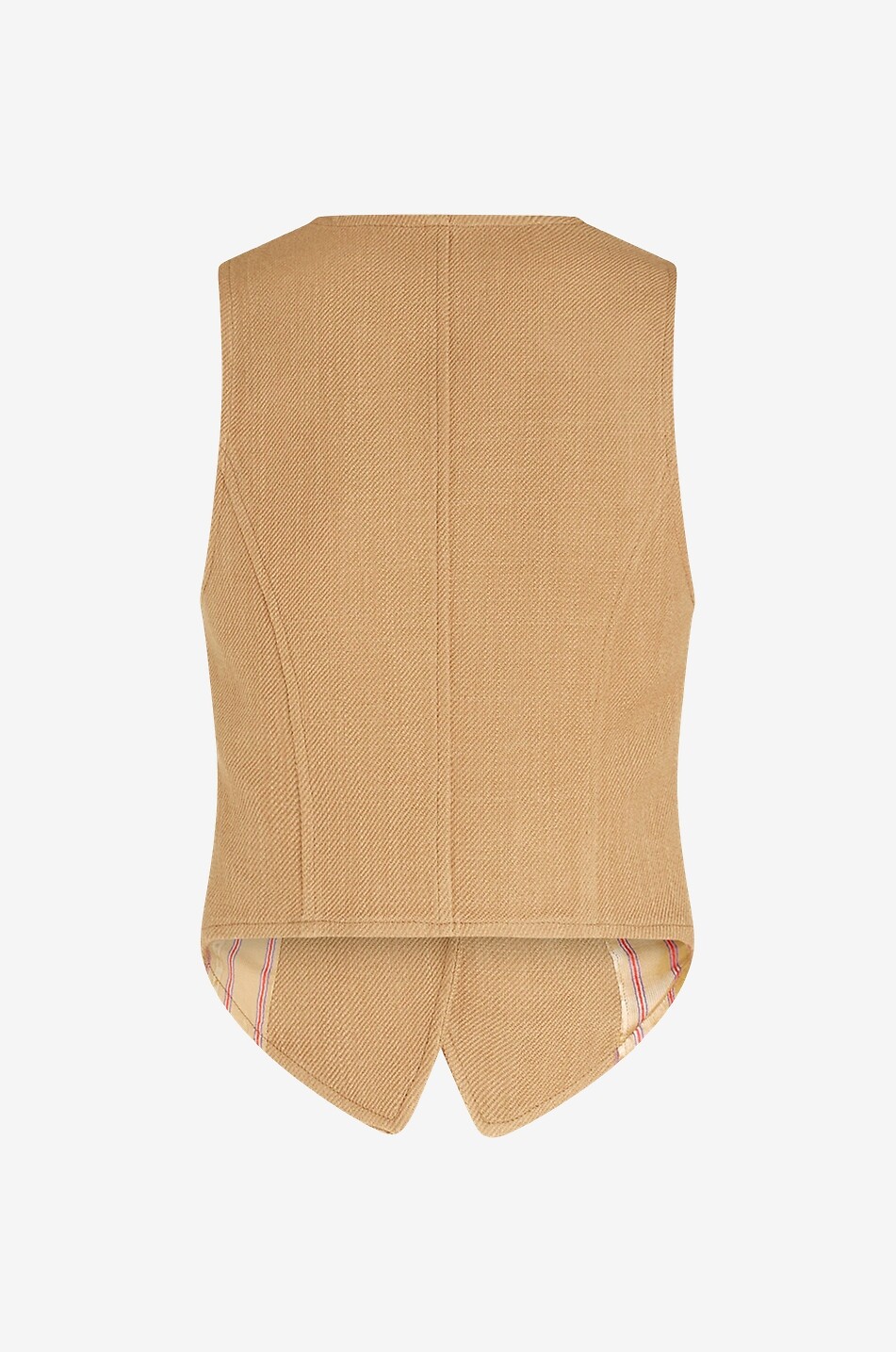 Gilet en gabardine brodé feuillage