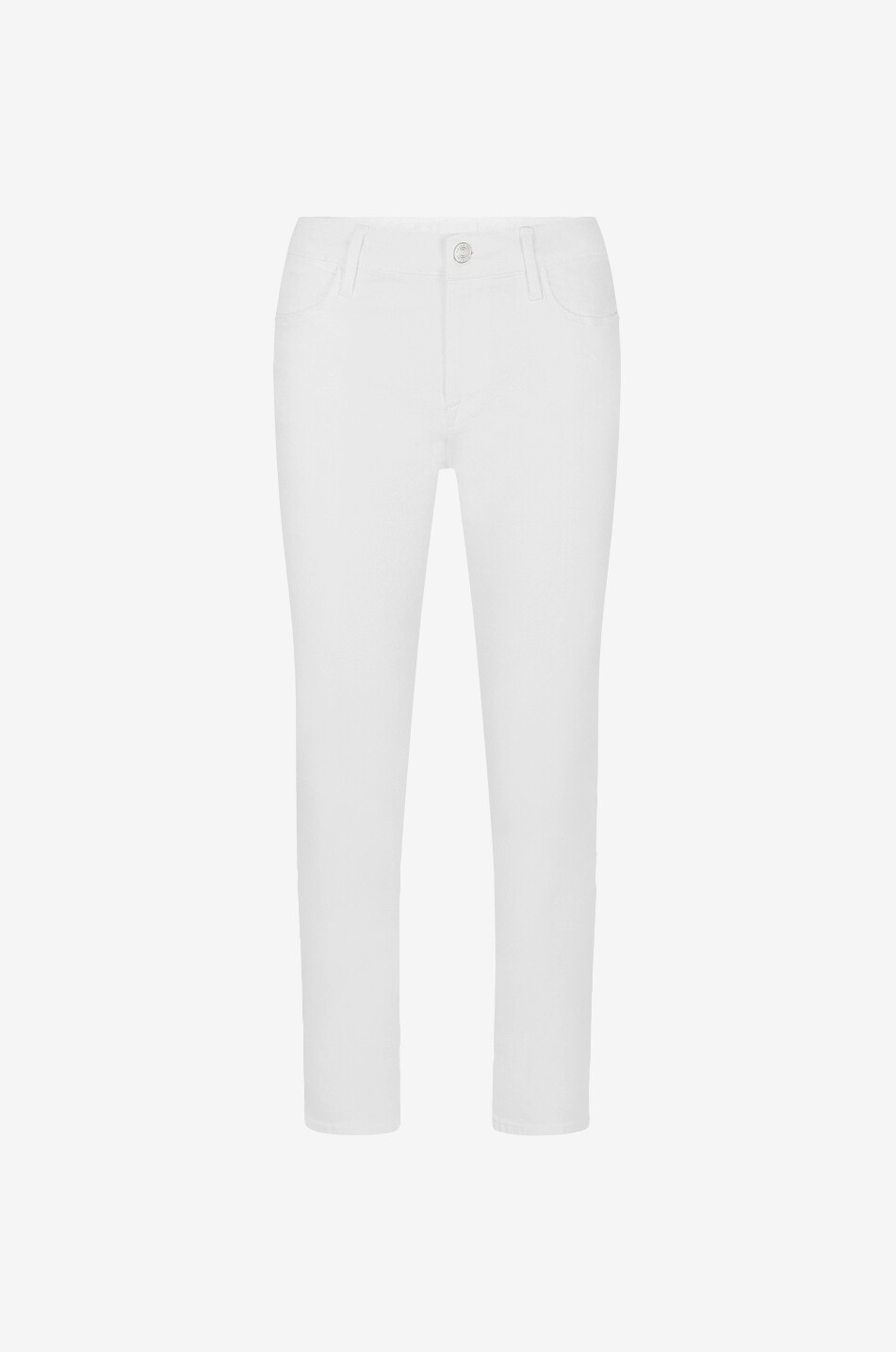 FRAME Jean droit en coton Le High Straight Femme BLANC 1