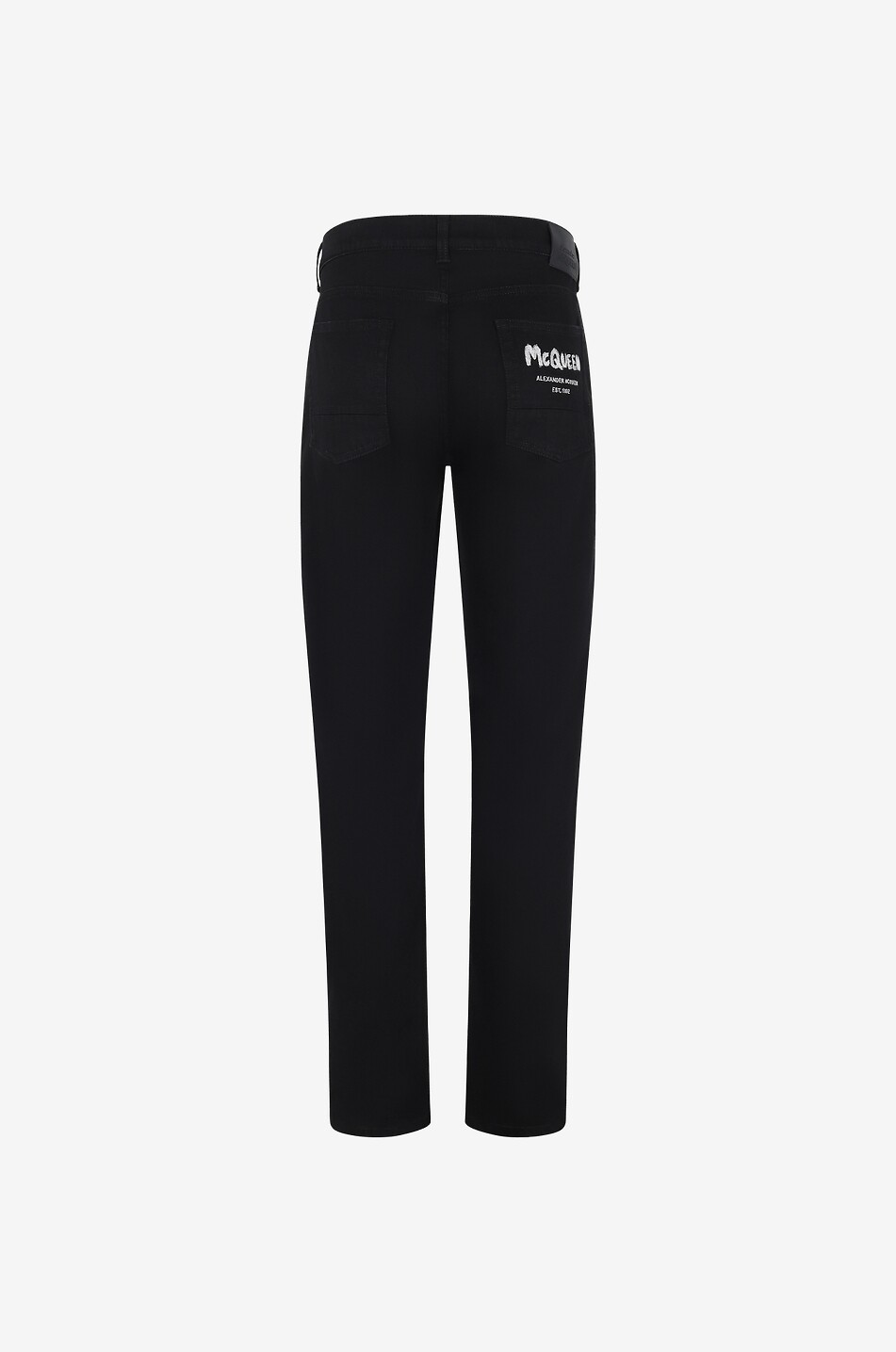 ALEXANDER McQUEEN Schwarze bestickte Slim-Fit-Jeans McQUEEN Graffity Herren SCHWARZ 2