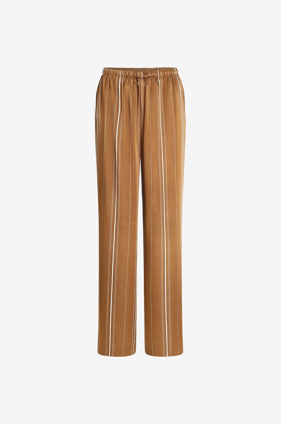 Pantalon rayé en satin
