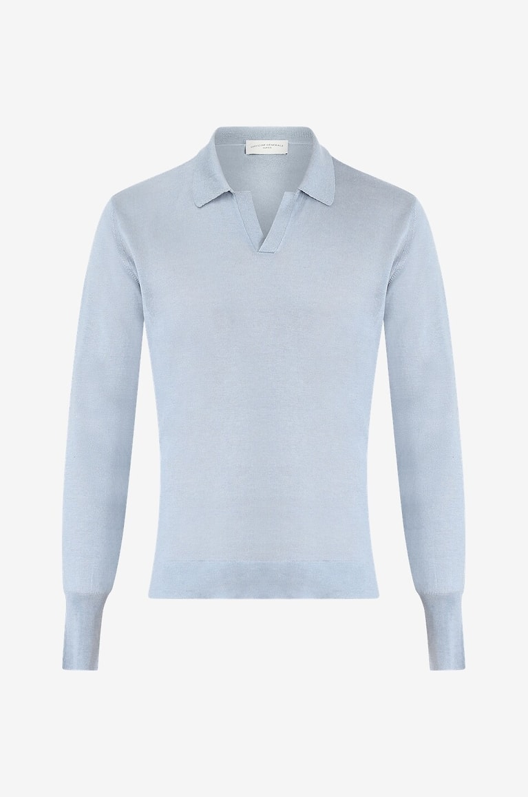 OFFICINE GENERALE Kit long-sleeved polo shirt Men Colourless 1