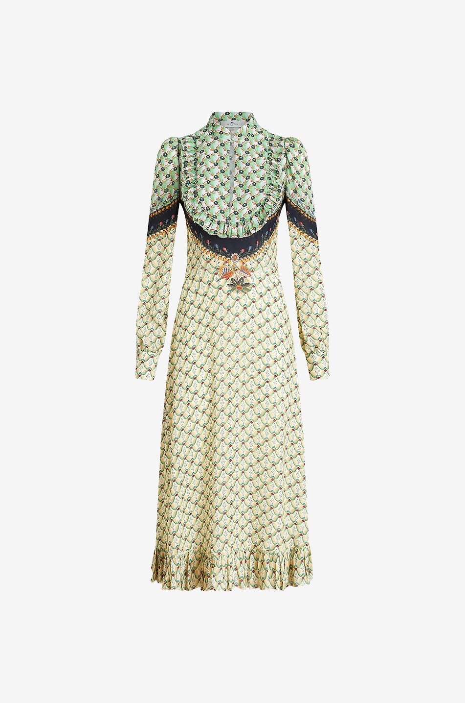 Robe longue en crêpe imprimée Floralia