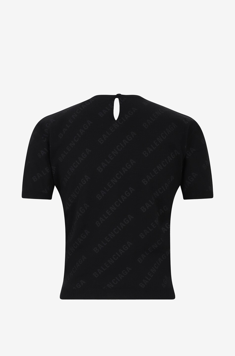 Logo All Over cropped short-sleeved jumper