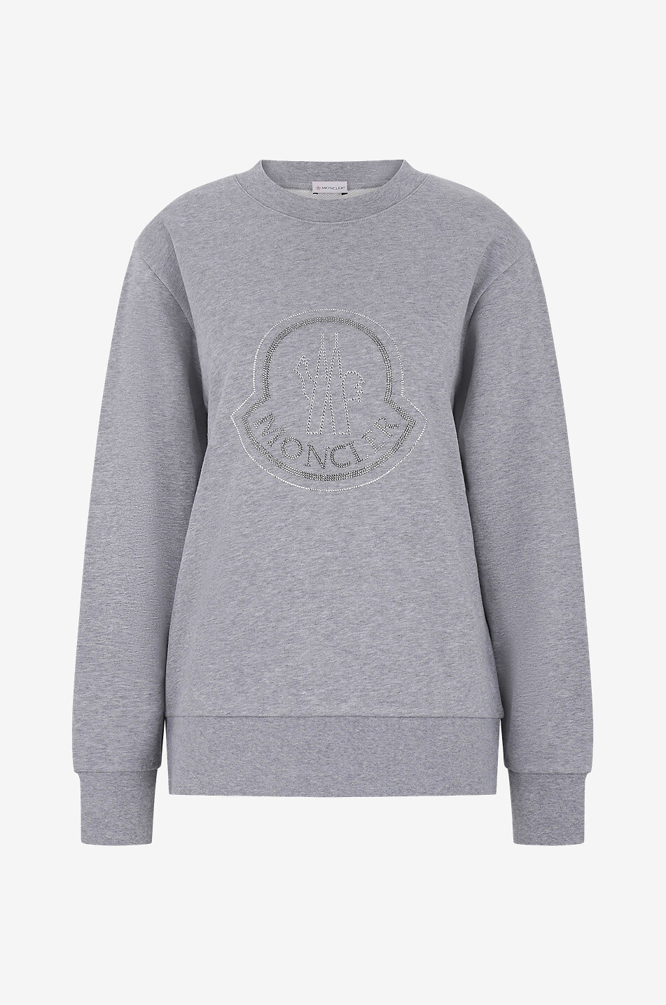 Crystal logo adorned loose crewneck sweatshirt MONCLER Bongenie