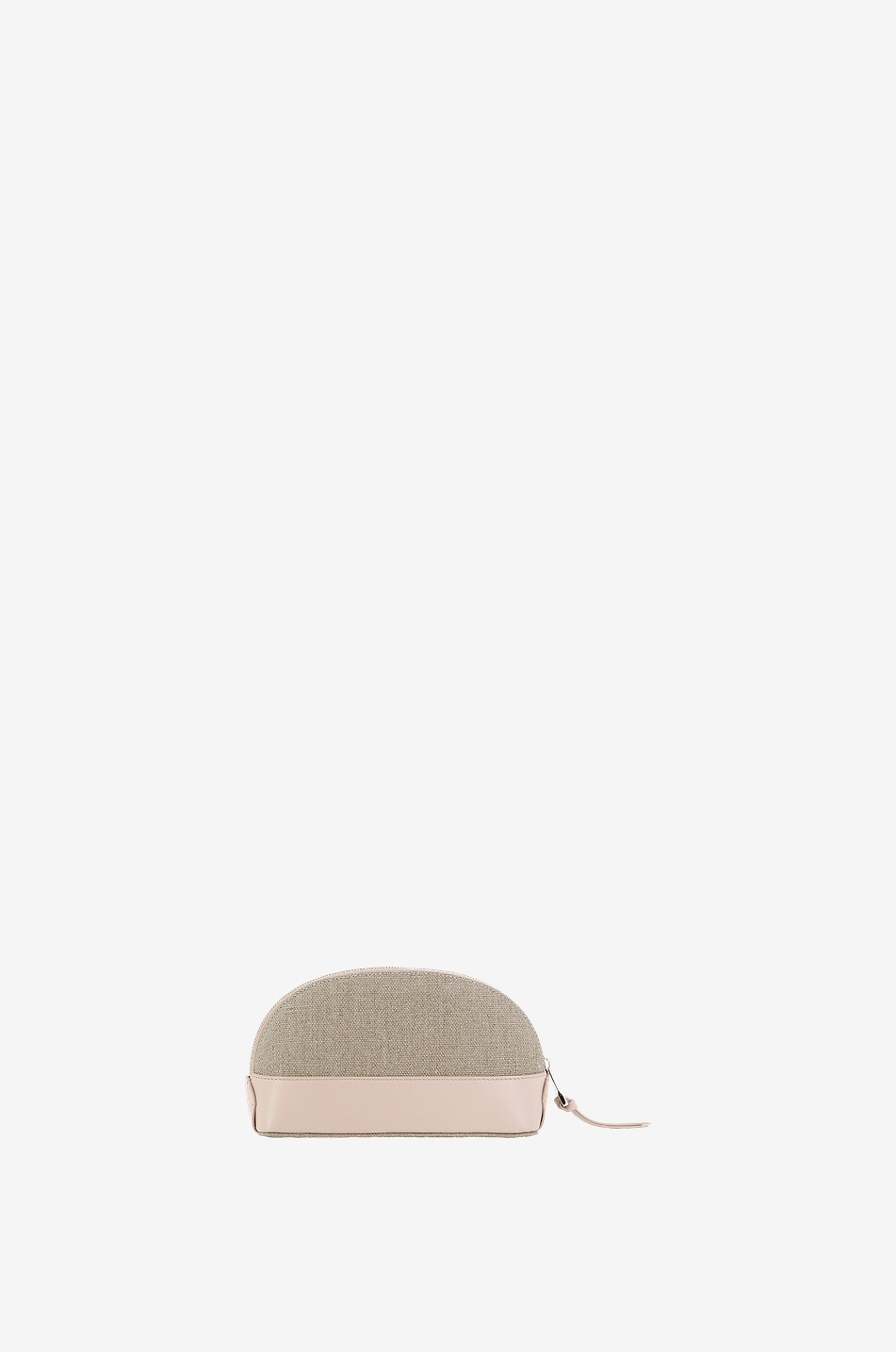 CHLOE Chloé Sense linen and leather make-up pouch Women LIGHT PINK 2