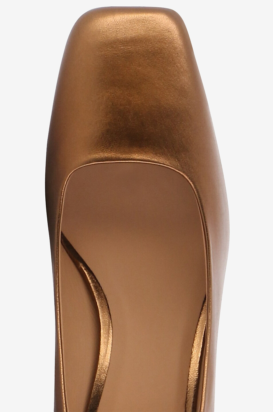 BONGENIE Escarpins métallisés à talon et bout carrés Femme BRONZE 5