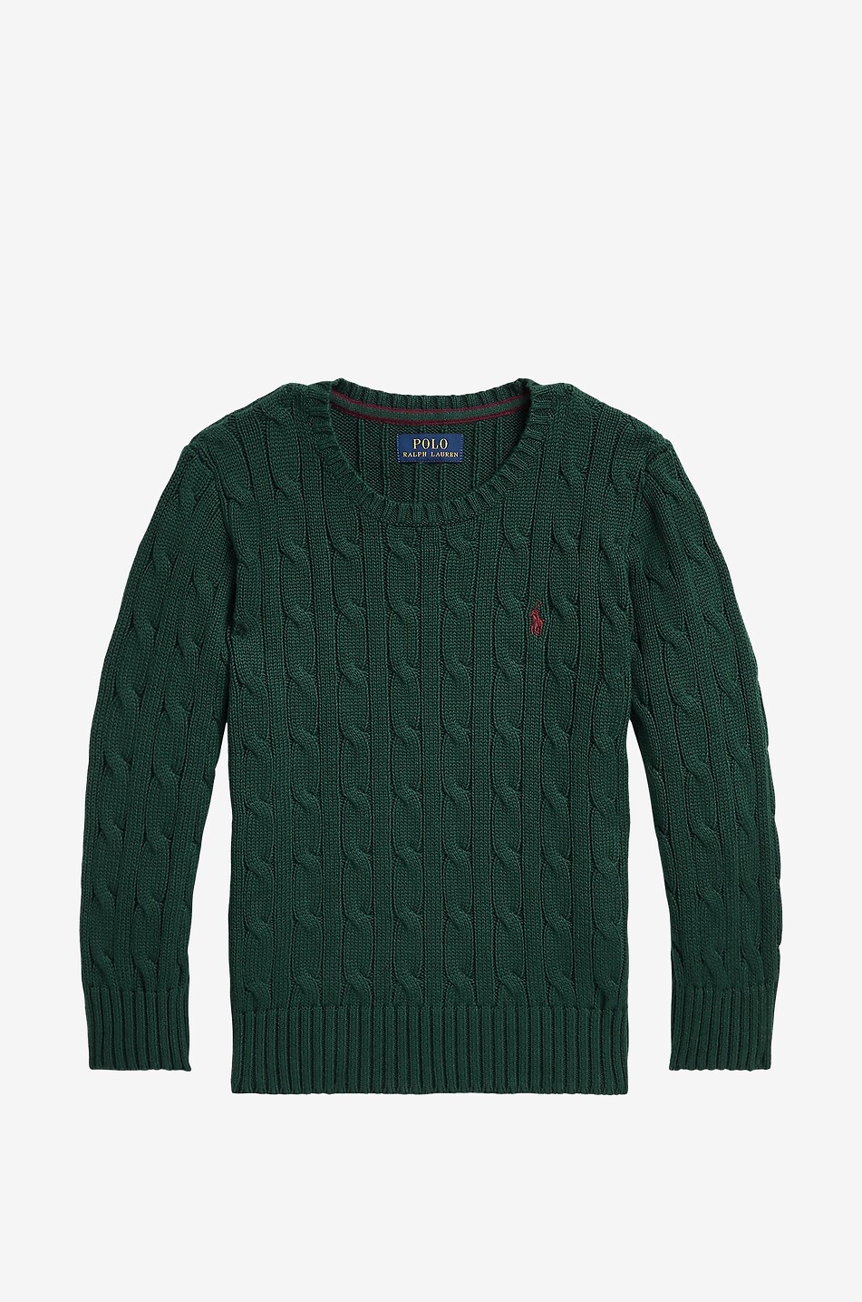 Pony boy's cable knit crewneck jumper