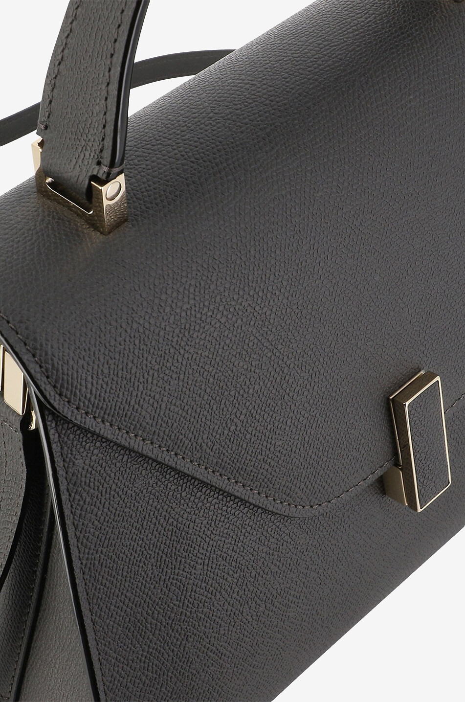 VALEXTRA Iside Medium grained handbag Women DARK GREY 6