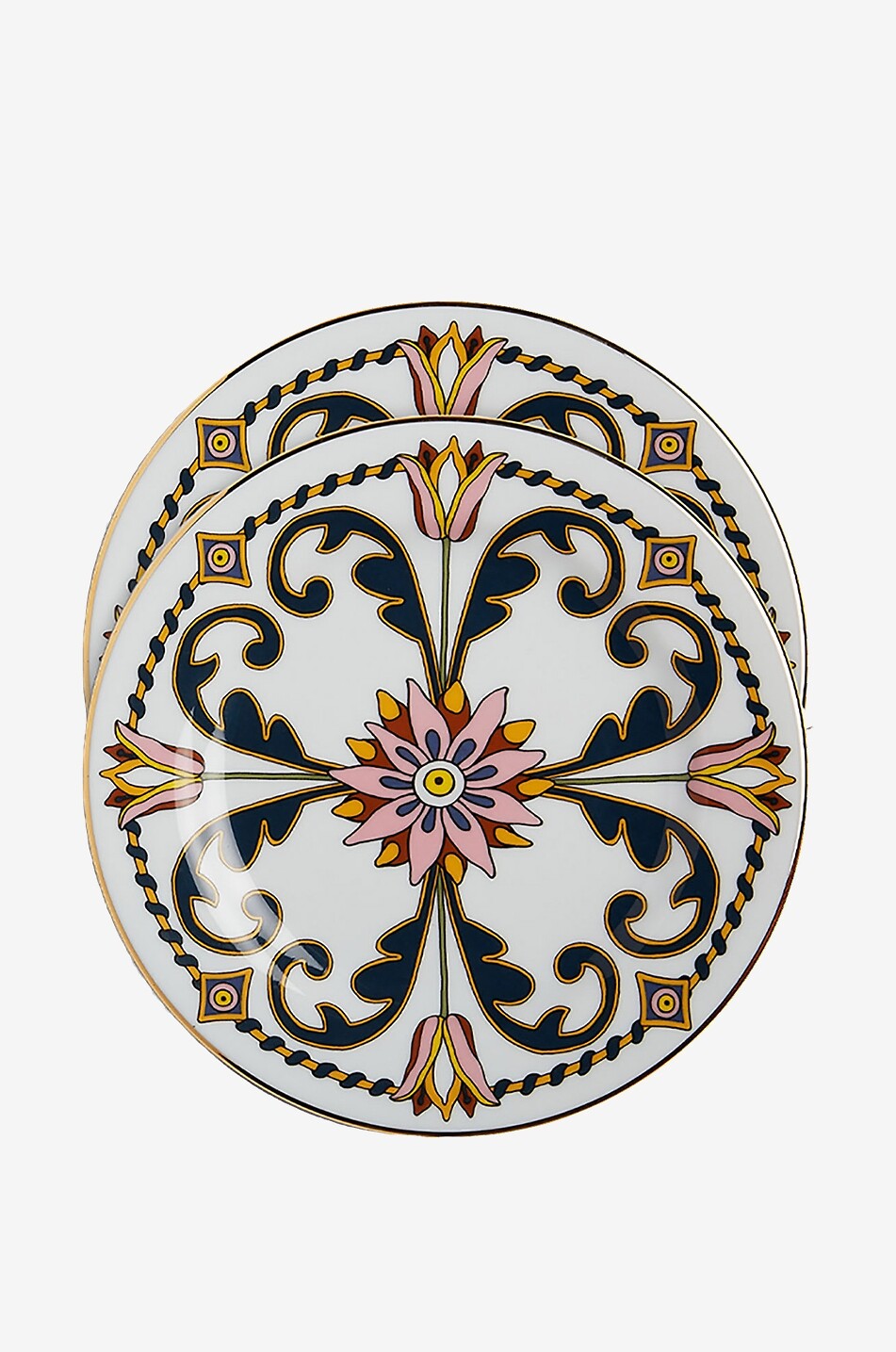 Zweierset Porzellan-Dessertteller