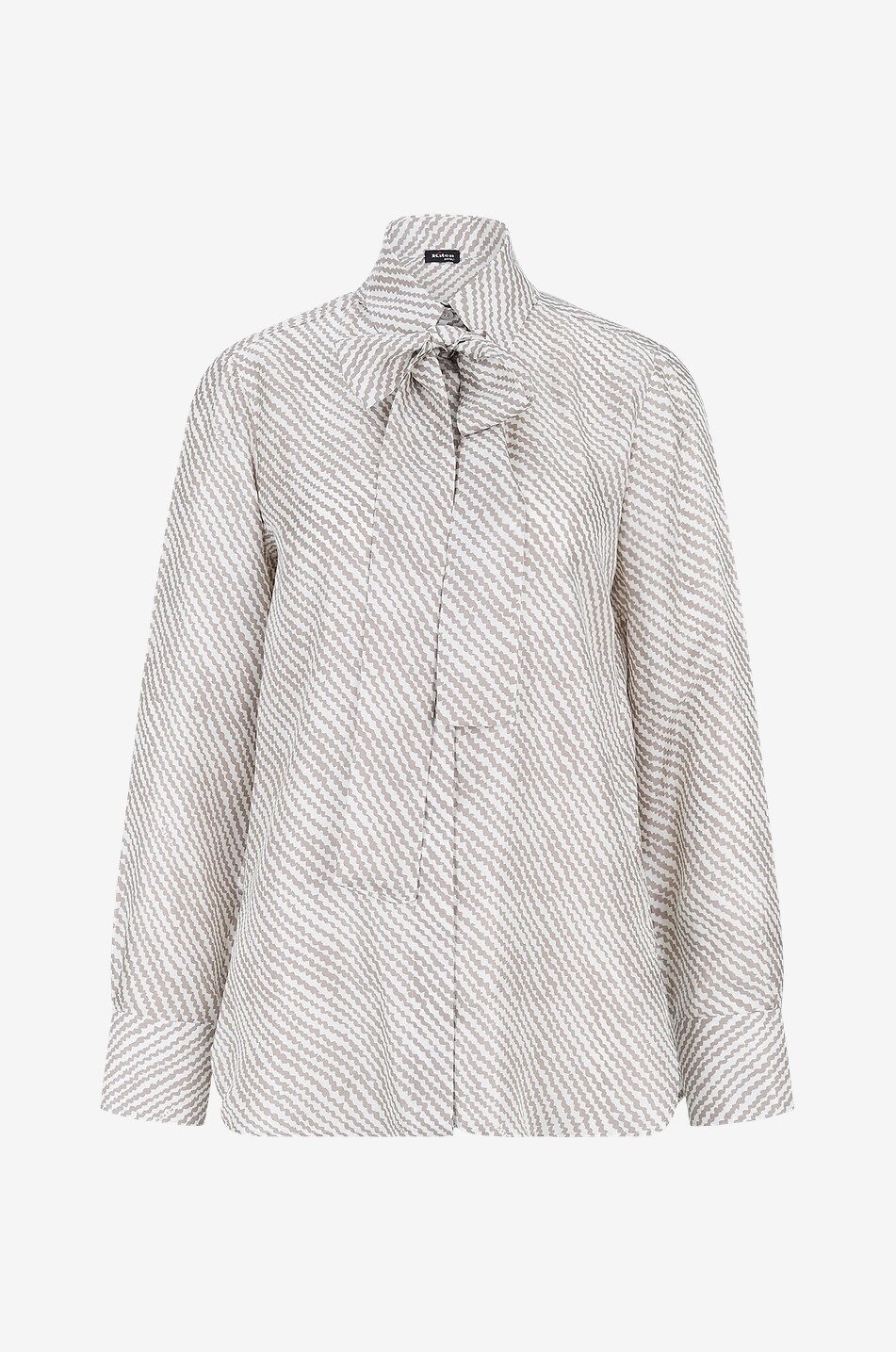 KITON Diagonal gestreiftes Hemd mit Schluppe Damen BUNT 1