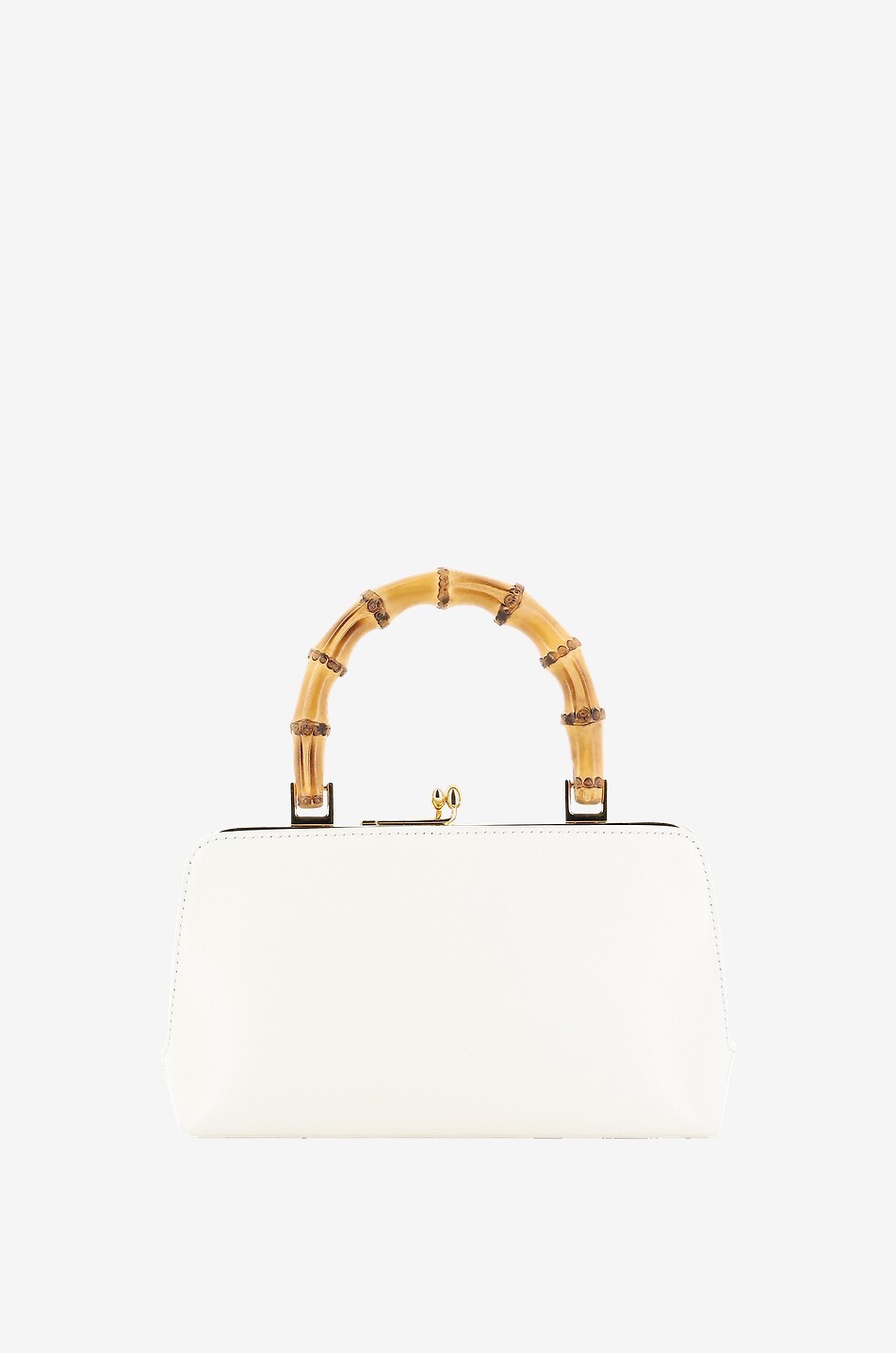 JIL SANDER Goji Bamboo Mini smooth leather handbag Women EGGSHELL 3