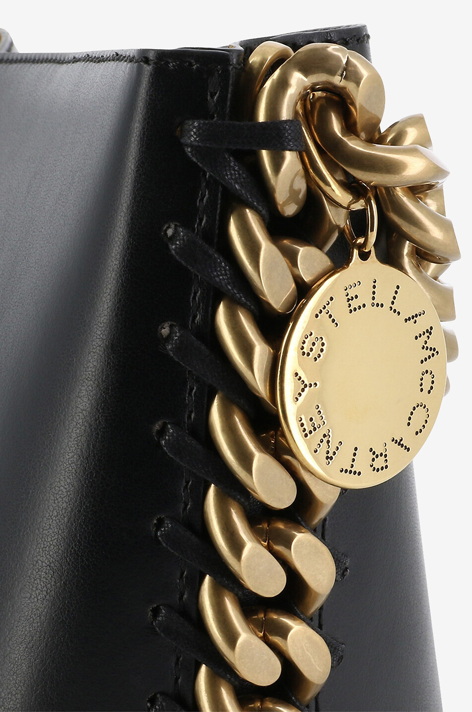 STELLA McCARTNEY Frayme faux nappa leather bucket bag Women BLACK 6