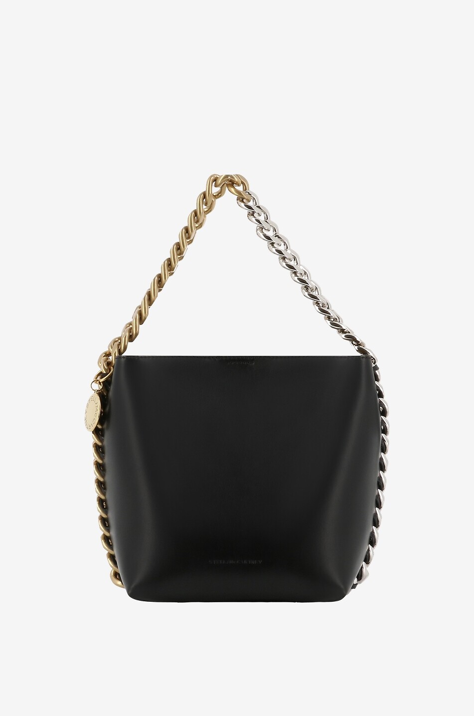 STELLA McCARTNEY Frayme faux nappa leather bucket bag Women BLACK 1