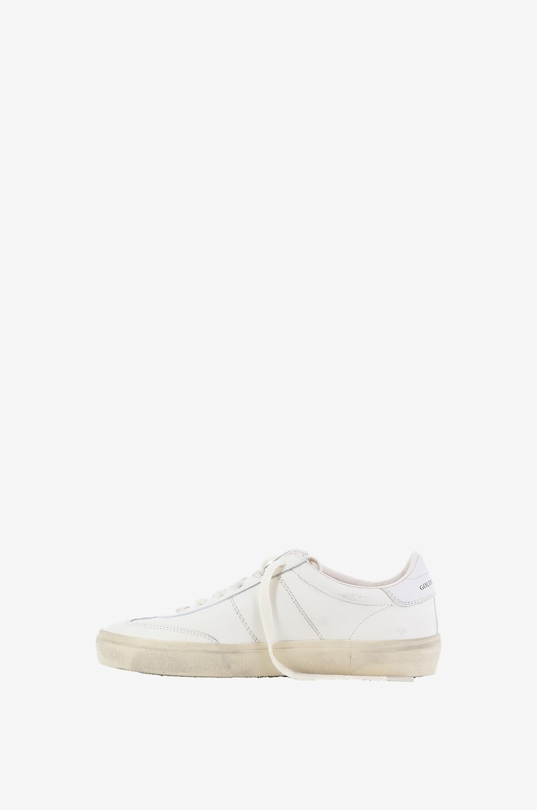 GOLDEN GOOSE Baskets basses à lacets vieillies Soul Star Femme BLANC 3