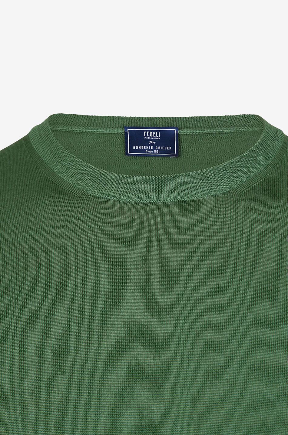 FEDELI Argentina wool crewneck jumper Men MEDIUM GREEN 3