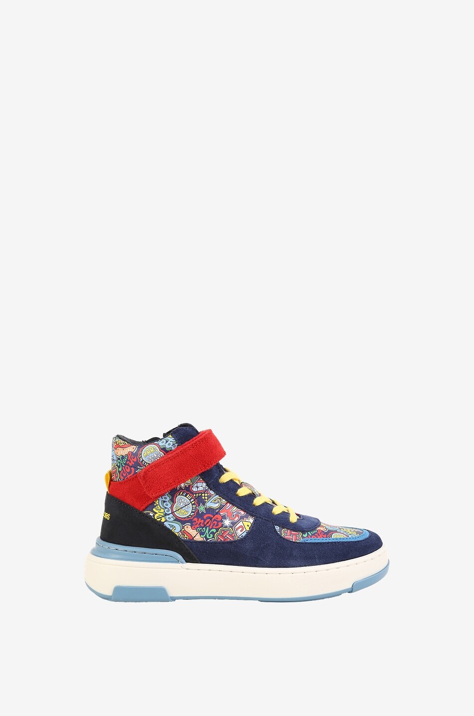 Baskets montantes en daim garçon Multi Logos