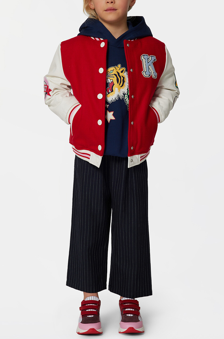 Kenzo Club 1990 girls' wool varsity jacket