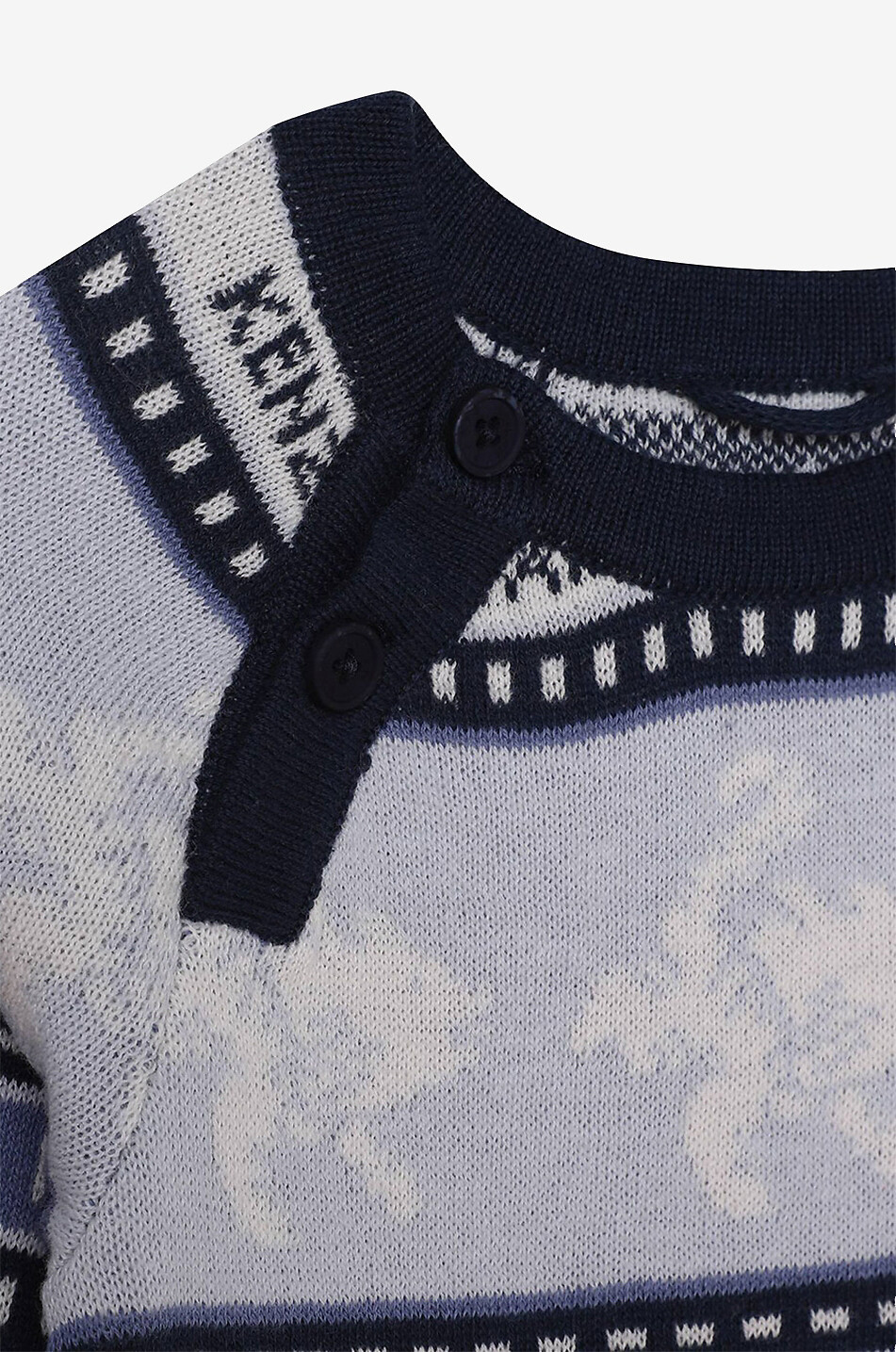KENZO Baby-Strick-Strampler Daily Mini Boy Baby BLAU 3