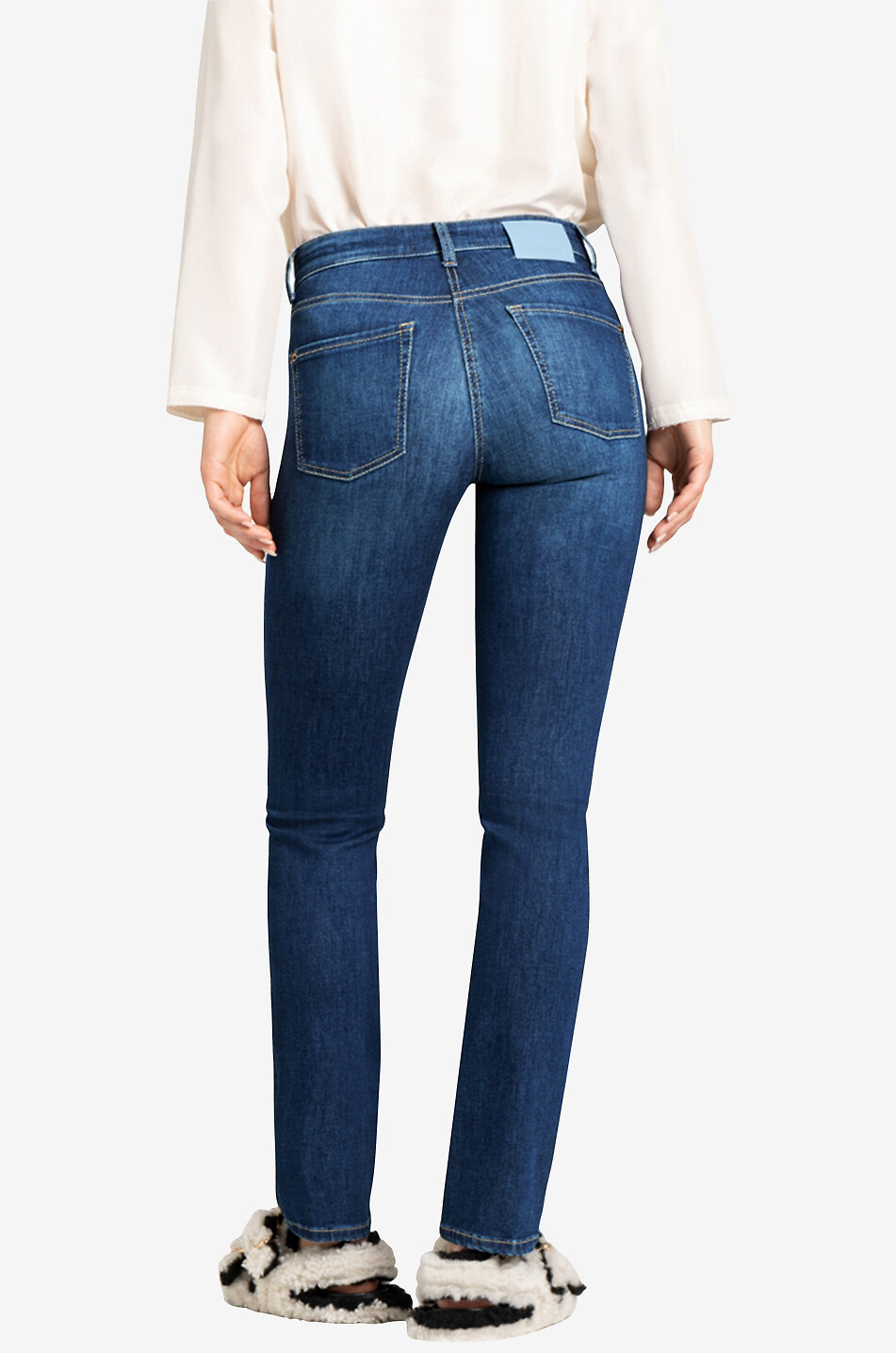 Jean skinny délavé en coton Piper