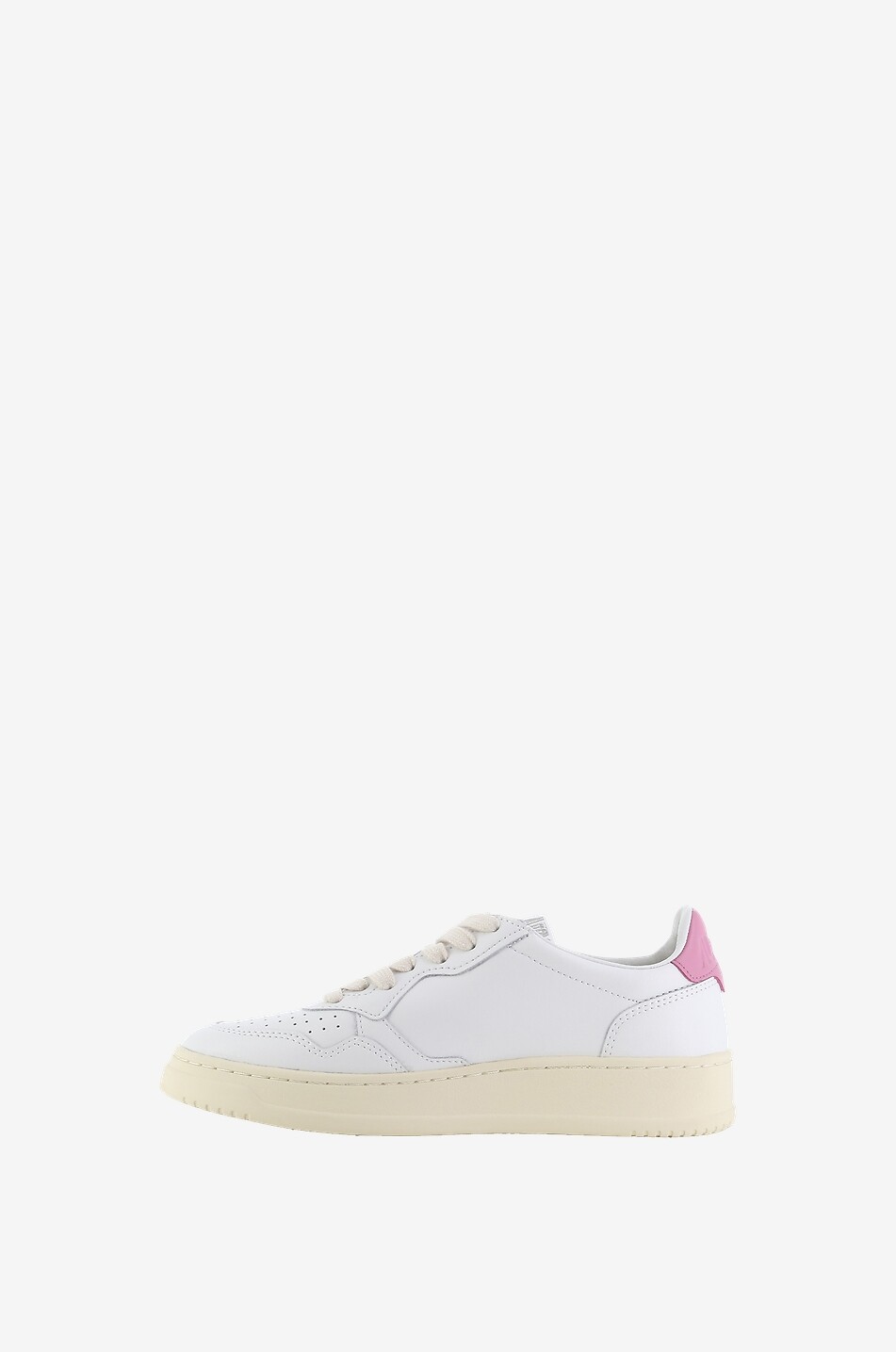 AUTRY Medalist low-top lace-up sneakers with pink accent Women WHITE 3