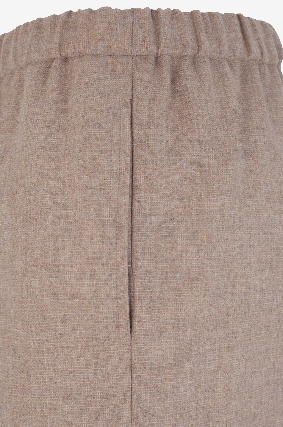 Wide-leg flannel pull-up trousers