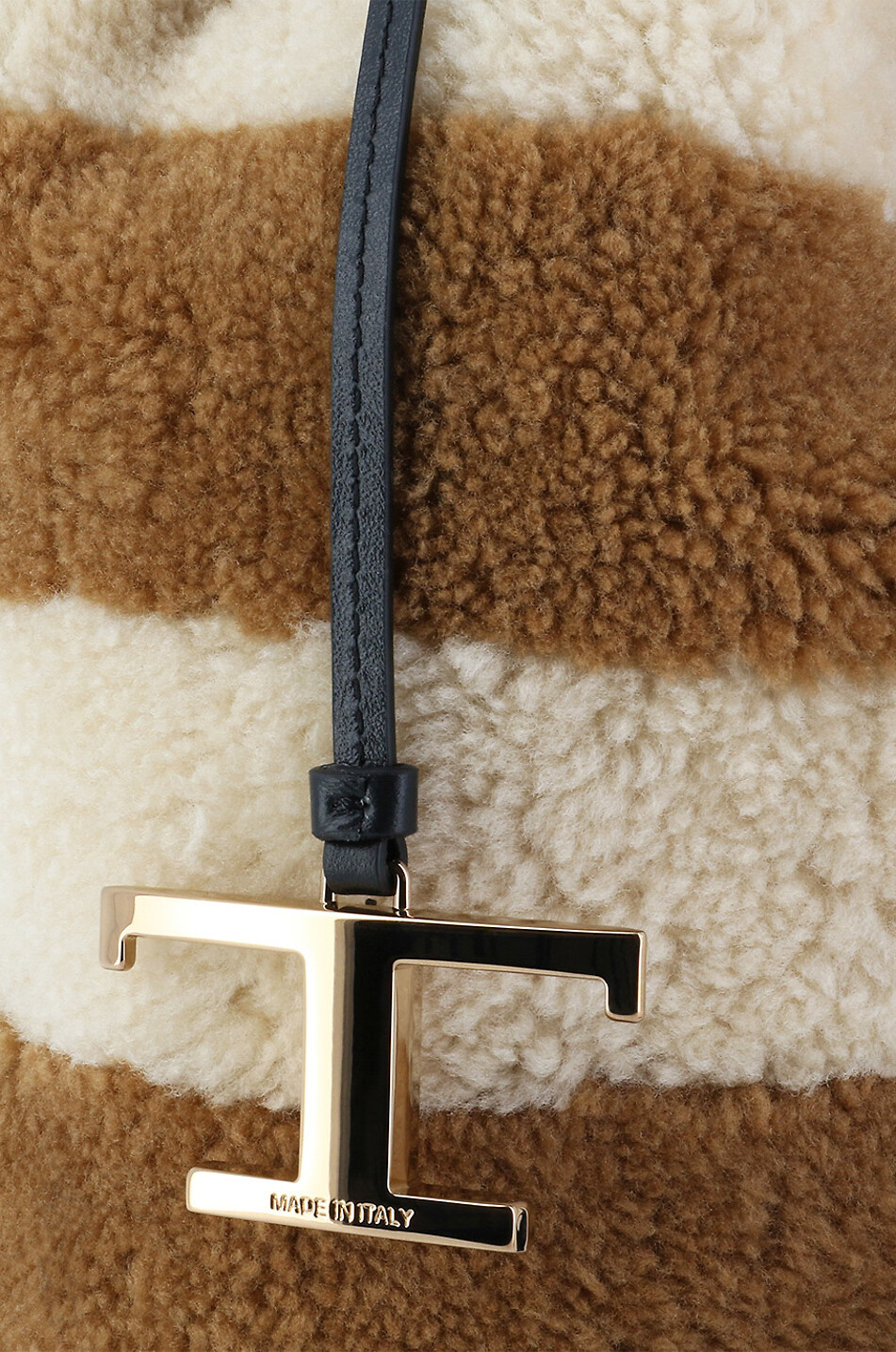 Sac seau rayé bi-matière Timeless T Small