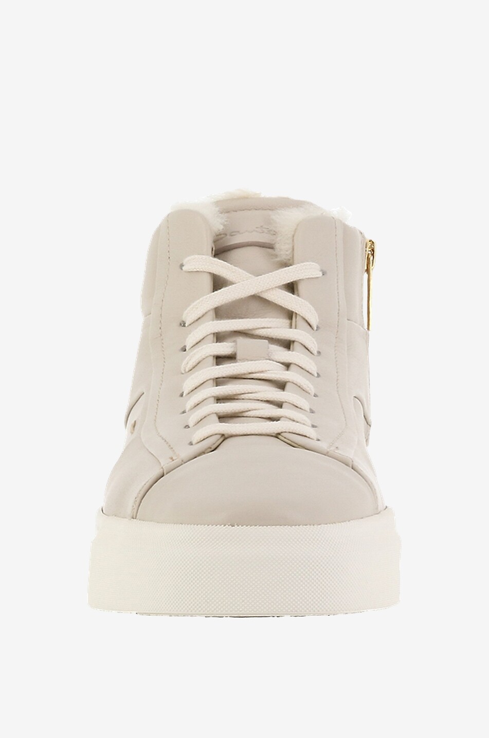 Shearling lined high-top sneakers